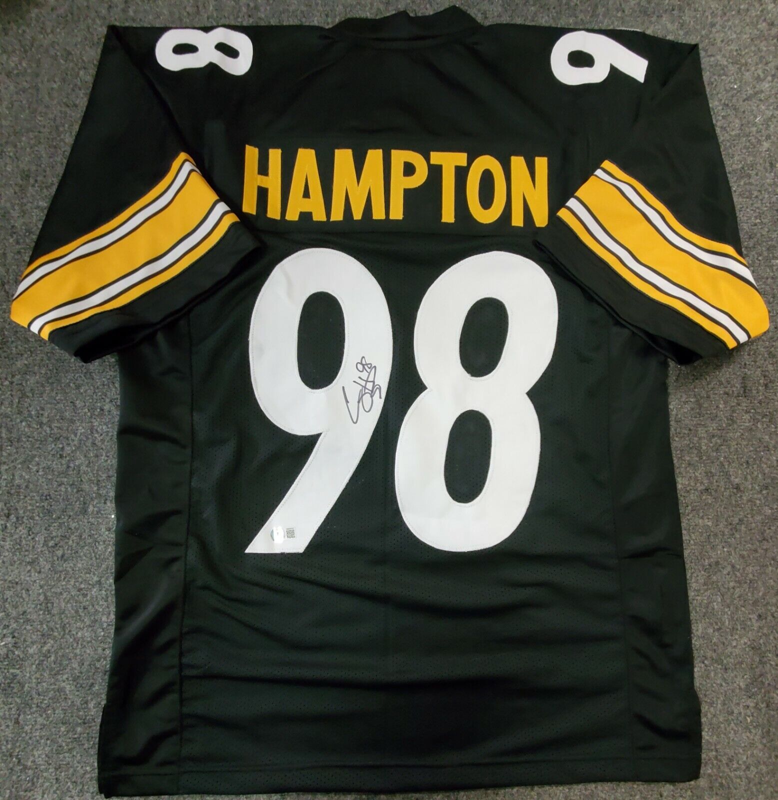 Casey Hampton Signed Custom Pittsburgh Steelers Jersey Beckett COA