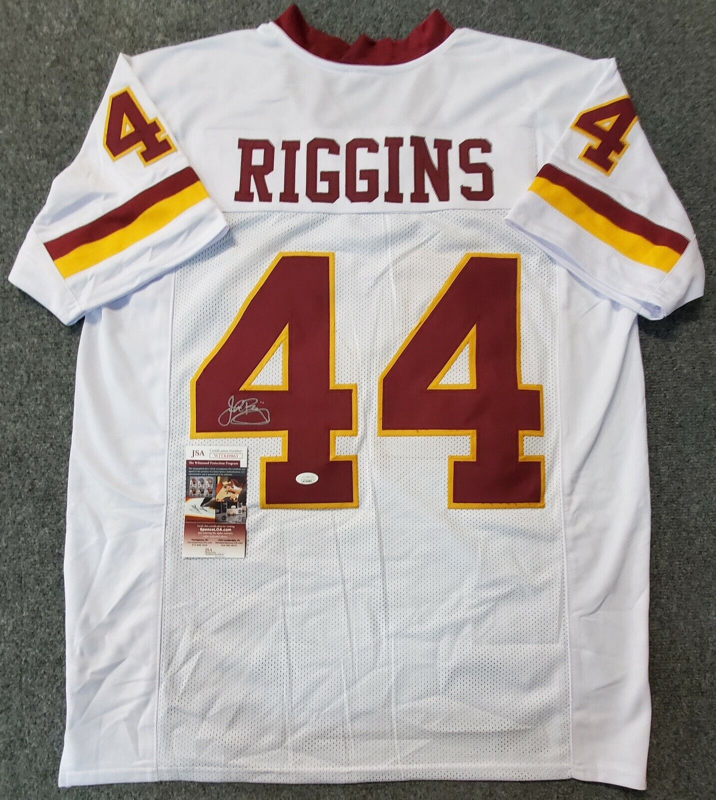 WASHINGTON FOOTBALL JOHN RIGGINS AUTOGRAPHED SIGNED JERSEY BECKETT