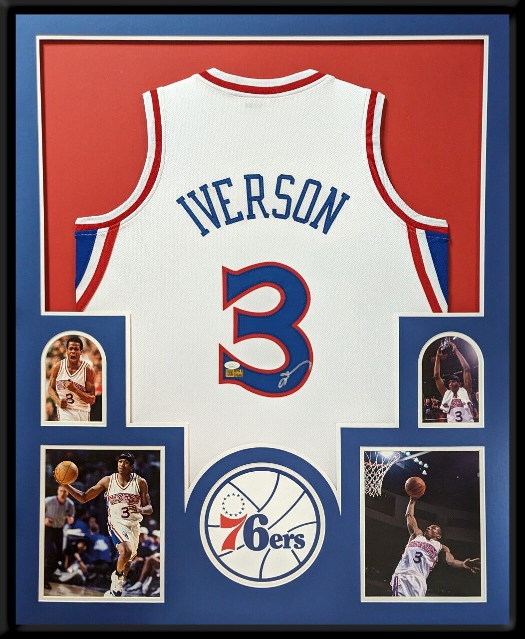 Allen iverson 2024 framed jersey