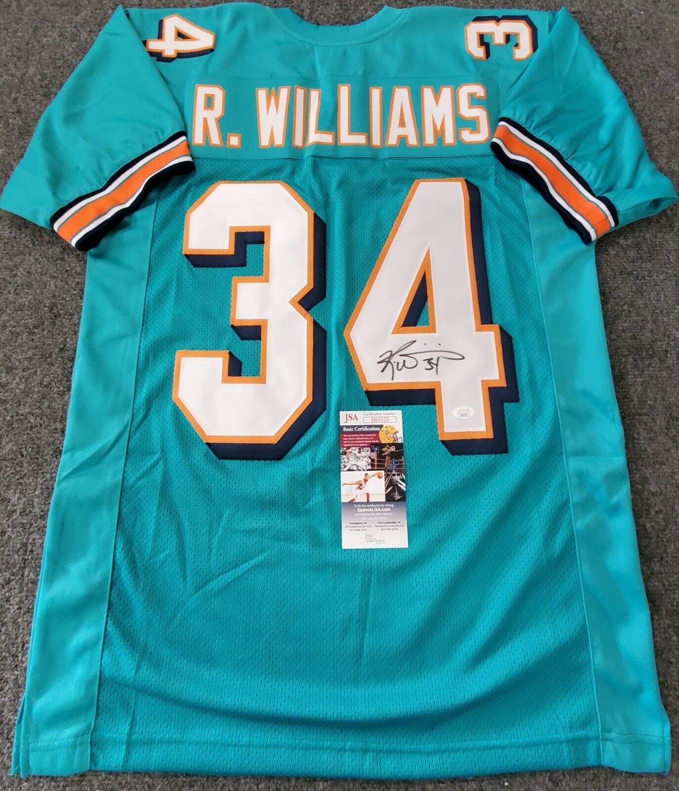 Ricky deals williams signed 11x14 JSA Miami Dolphins