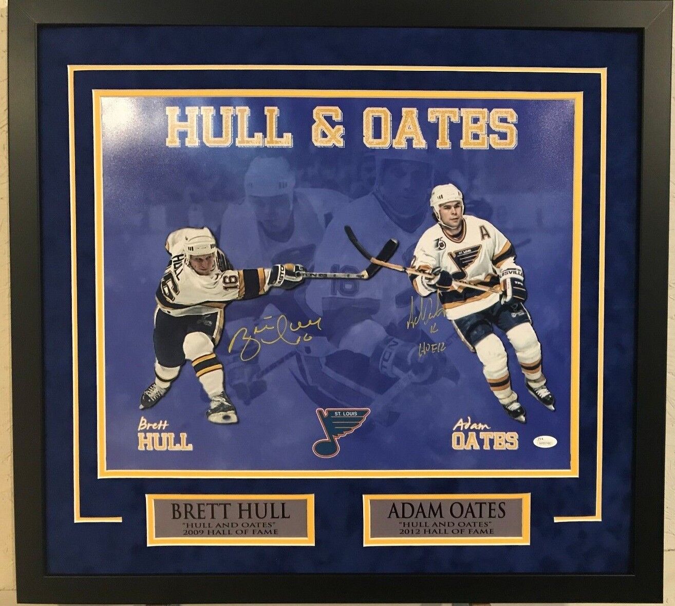 Brett Hull & Adam Oates Framed Signed Insc St. Louis Blues 16X20 Photo –  MVP Authentics