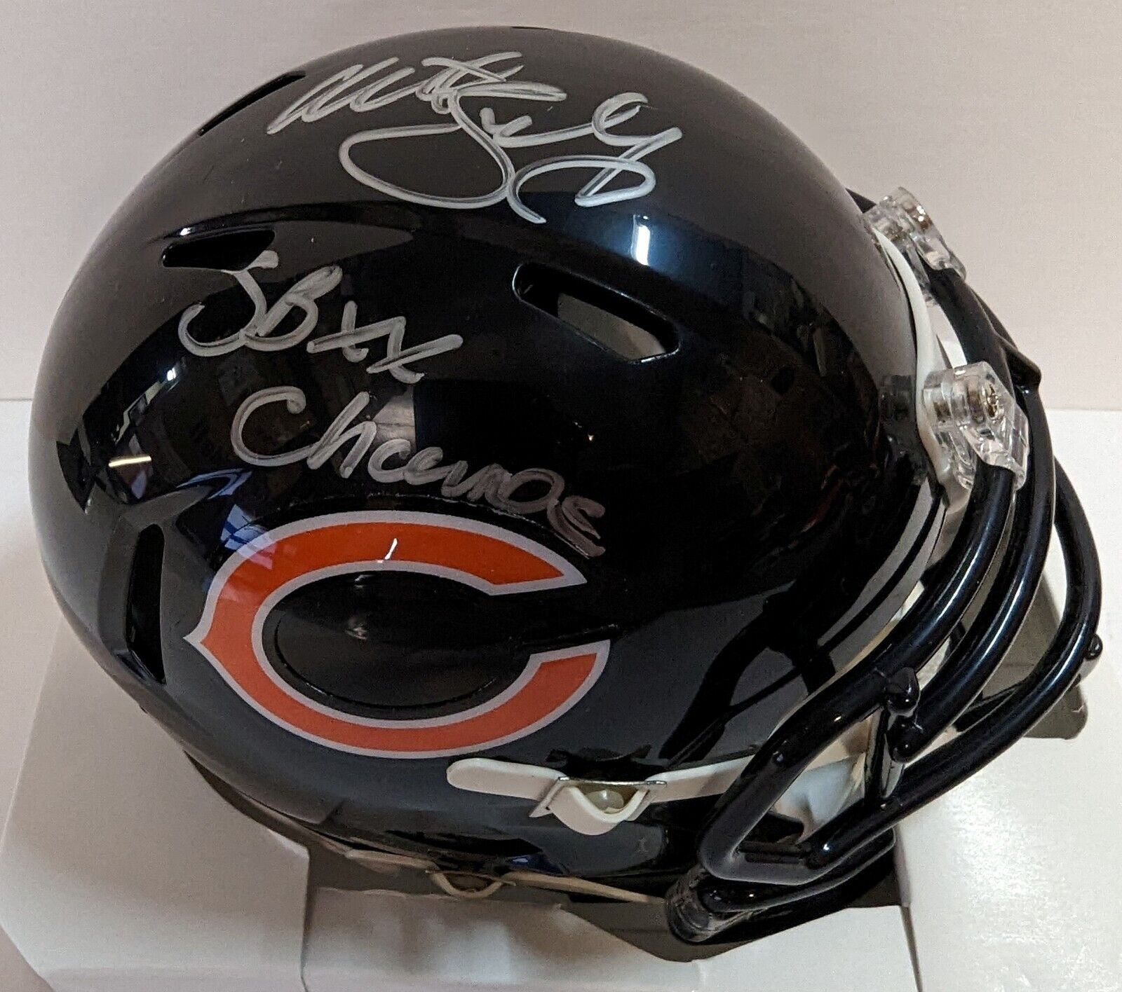 Chicago Bears Matt Suhey Autographed Inscribed Speed Mini Helmet