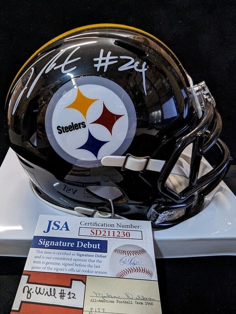 Joey Porter Jr. Signed Pittsburgh Steelers Speed Mini Helmet (JSA