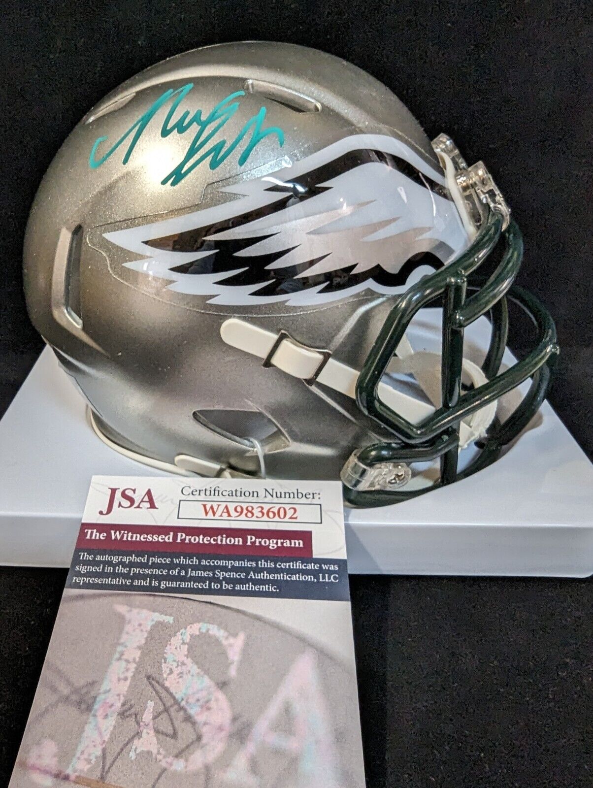 Philadelphia Eagles Nolan Smith Jr Autographed Signed Flash Mini Helme –  MVP Authentics