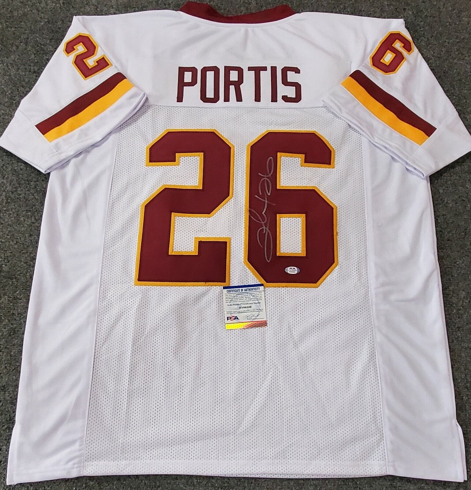 Clinton Portis hot Washington Redskins Signed Autograph Custom Pro Style Jersey JSA