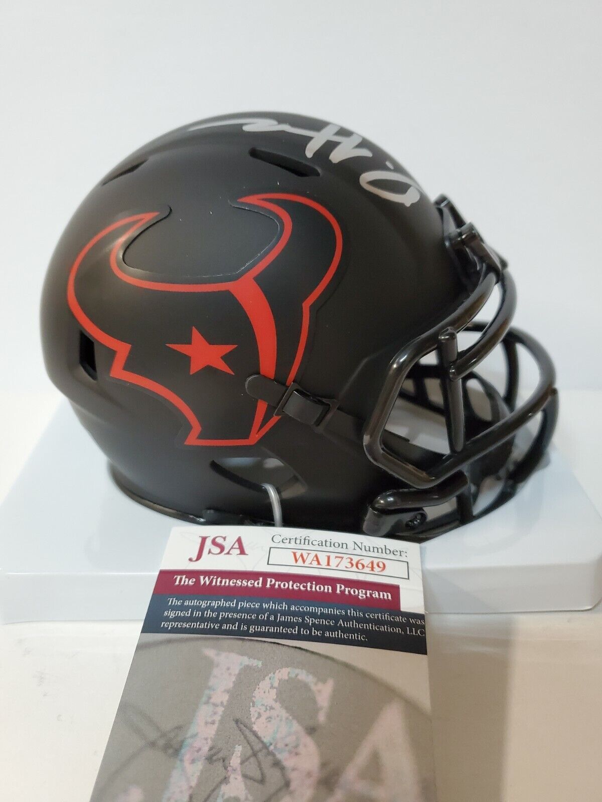 Houston Texans Daesean Hamilton Signed Inscribed Eclipse Mini Helmet J –  MVP Authentics