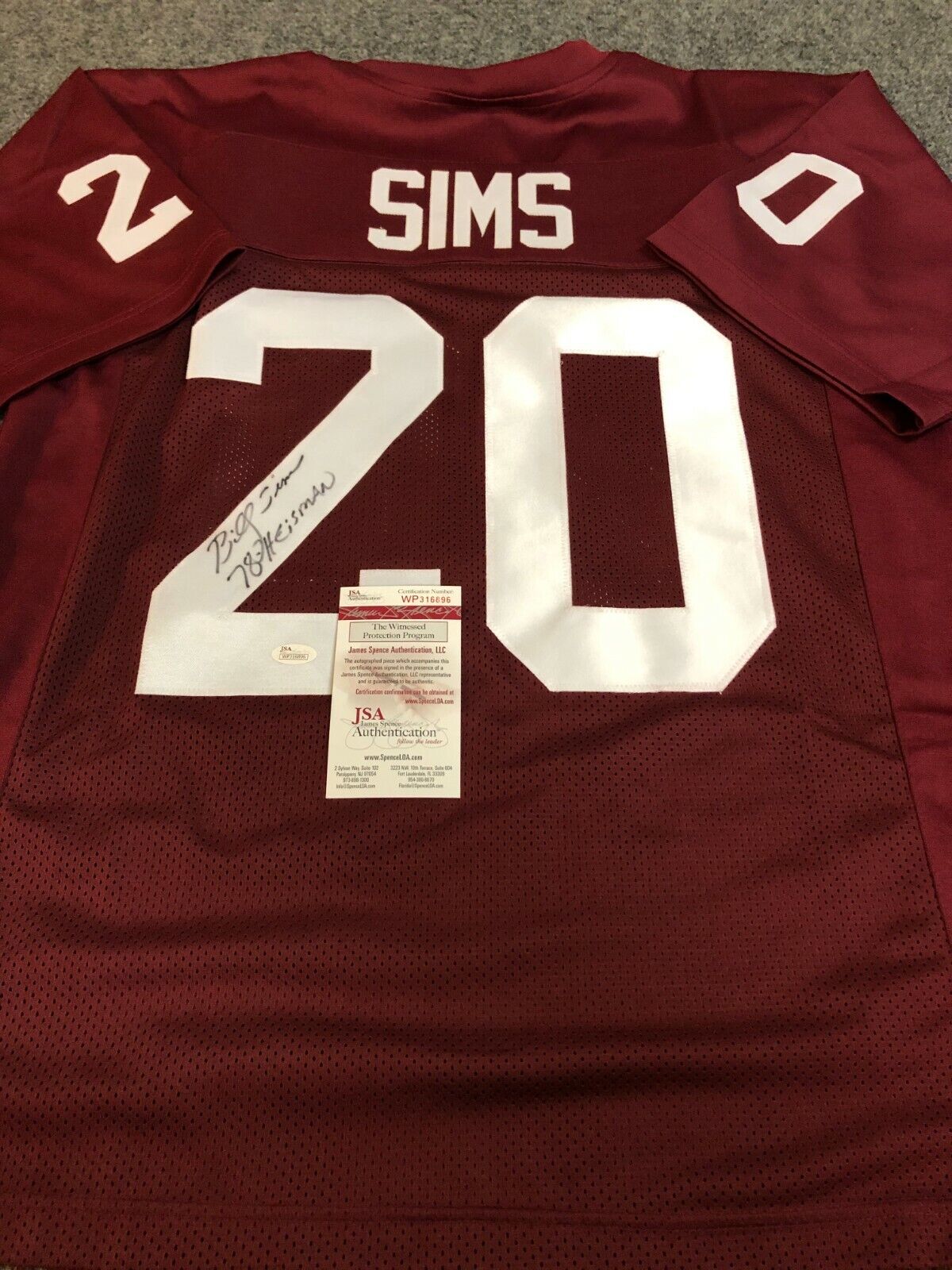 billy sims jersey products for sale