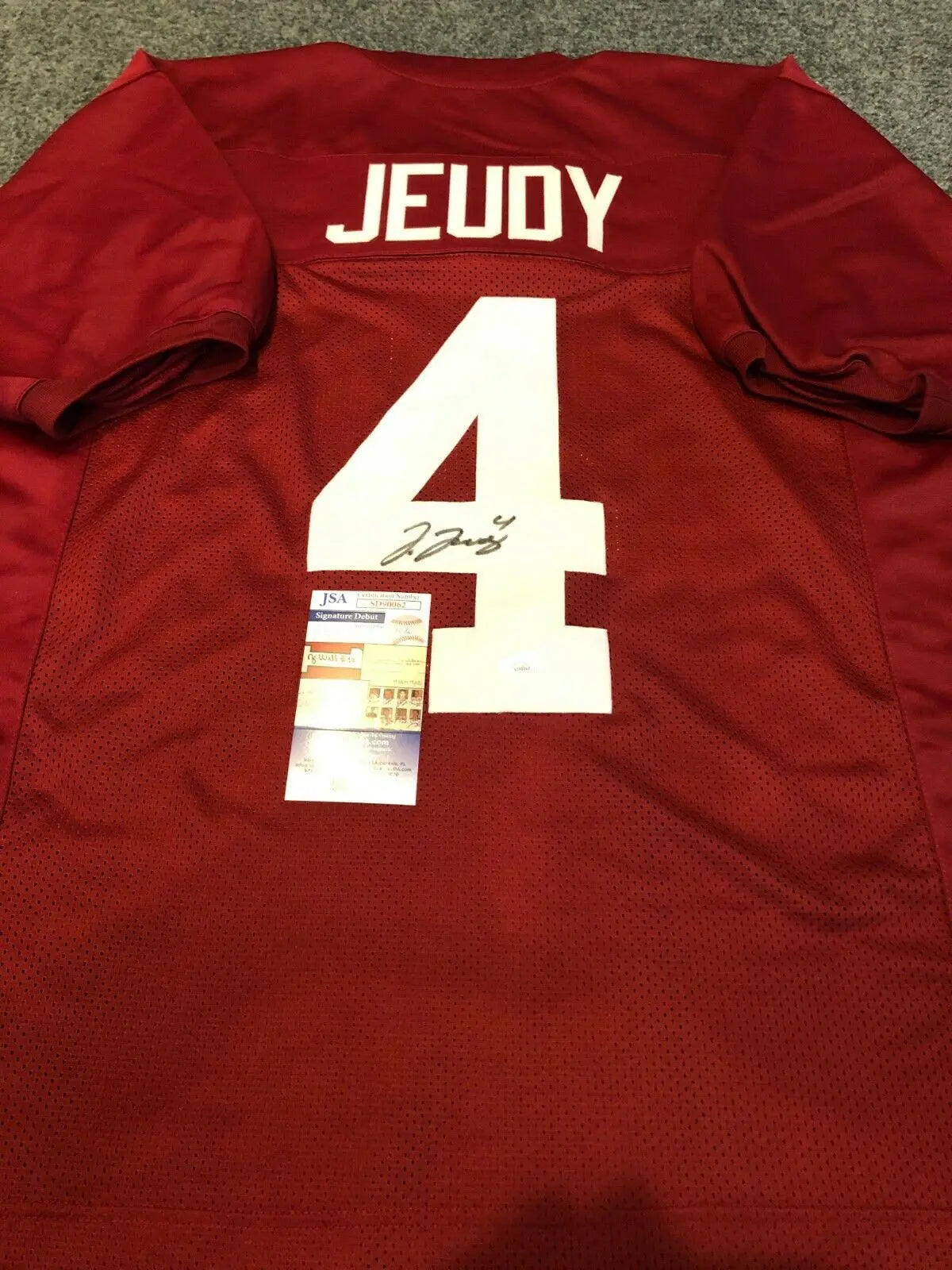 Alabama Crimson Tide Jerry Jeudy Autographed Signed Jersey Jsa Coa