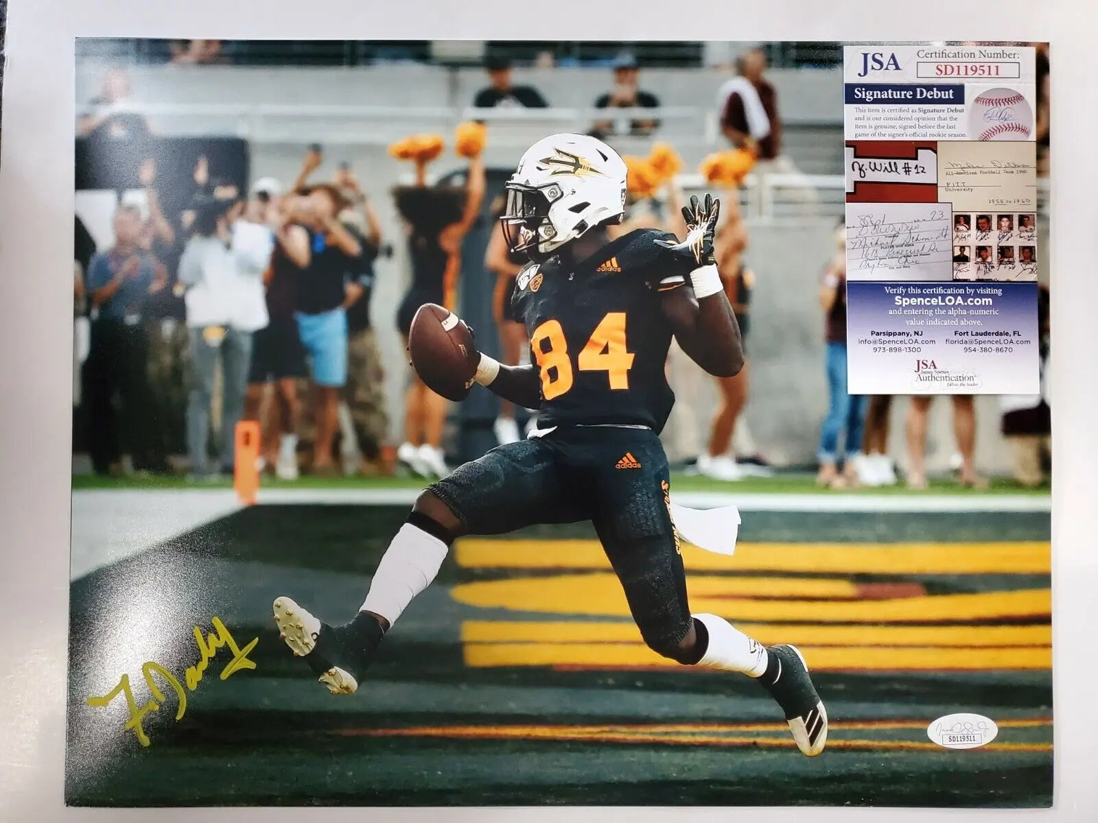 Arizona State Sun Devils Frank Darby Autographed Signed 11X14