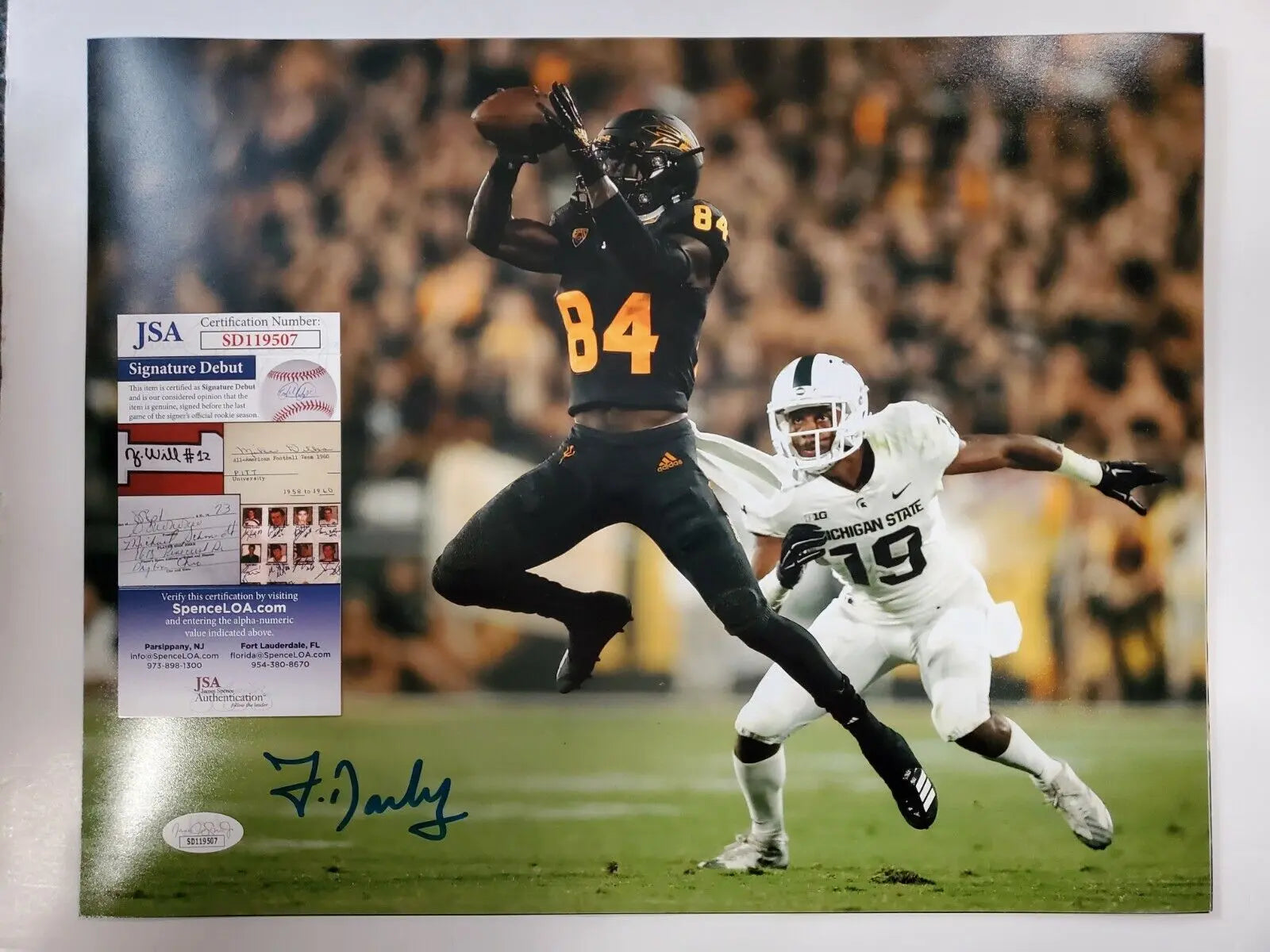 Frank Darby Signed Arizona State Sun Devils 11x14 Photo JSA