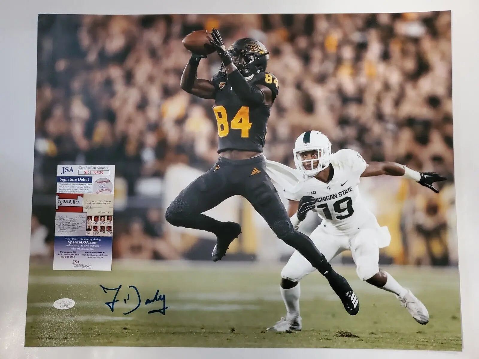 Arizona State Sun Devils Frank Darby Autographed Signed 16X20