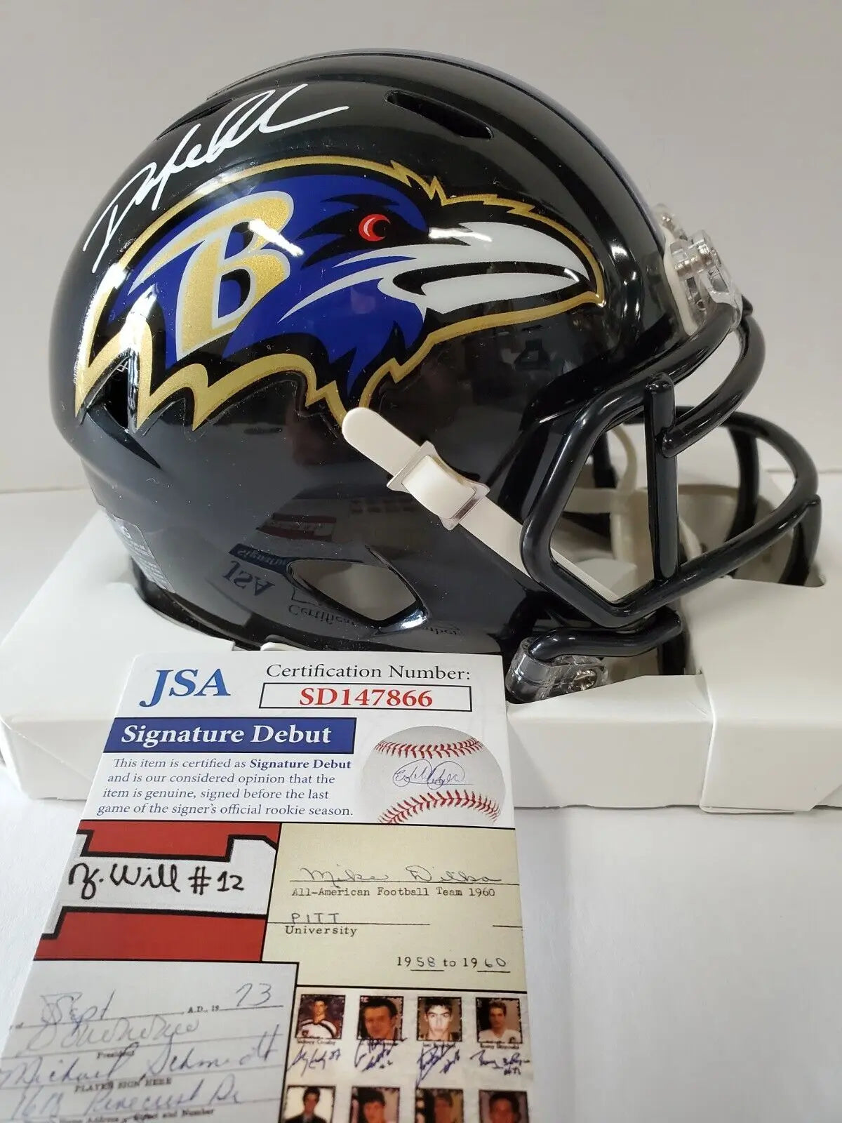 Baltimore Ravens Odafe Jayson Oweh Autographed Speed Mini Helmet Jsa C –  MVP Authentics