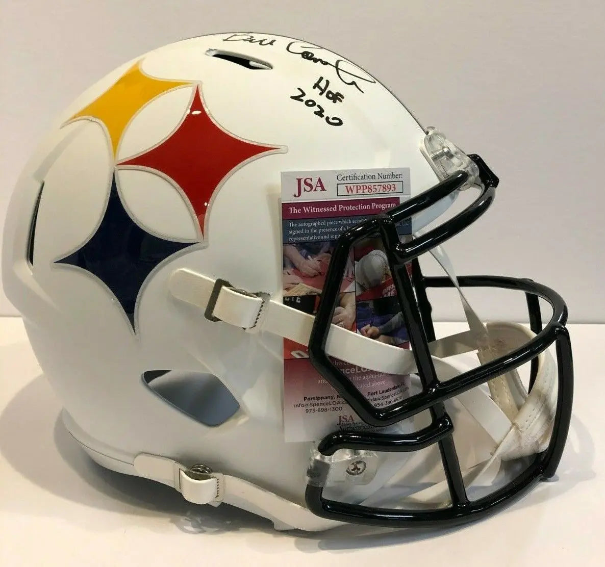 Bill Cowher Signed Pittsburgh Steelers Full Size Amp Replica Helmet Jsa Coa