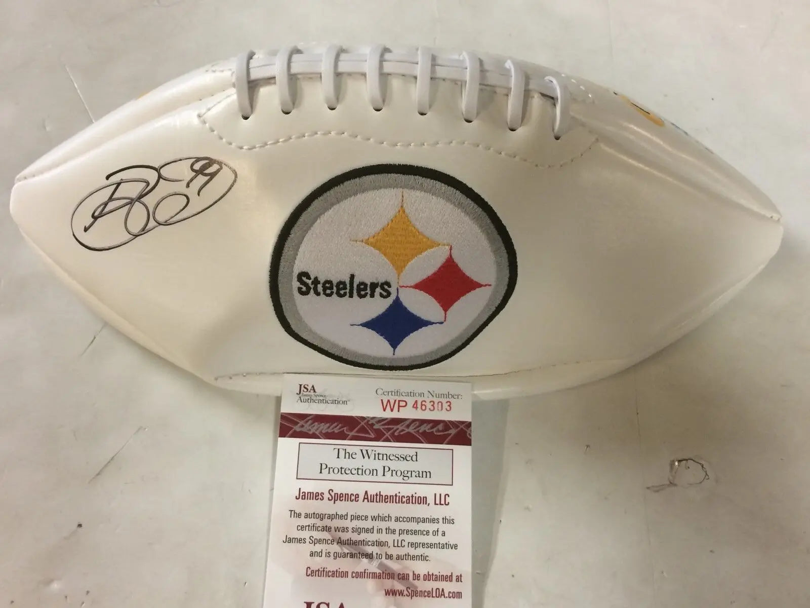 James Spence Authentication (JSA) Heath Miller Pittsburgh Steelers