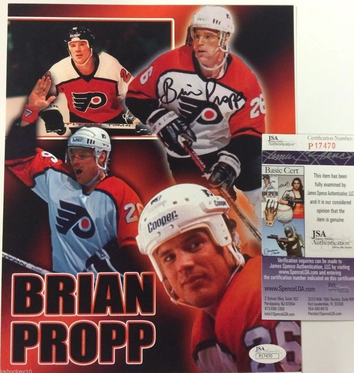 Brian Propp Autographed Framed Flyers Jersey