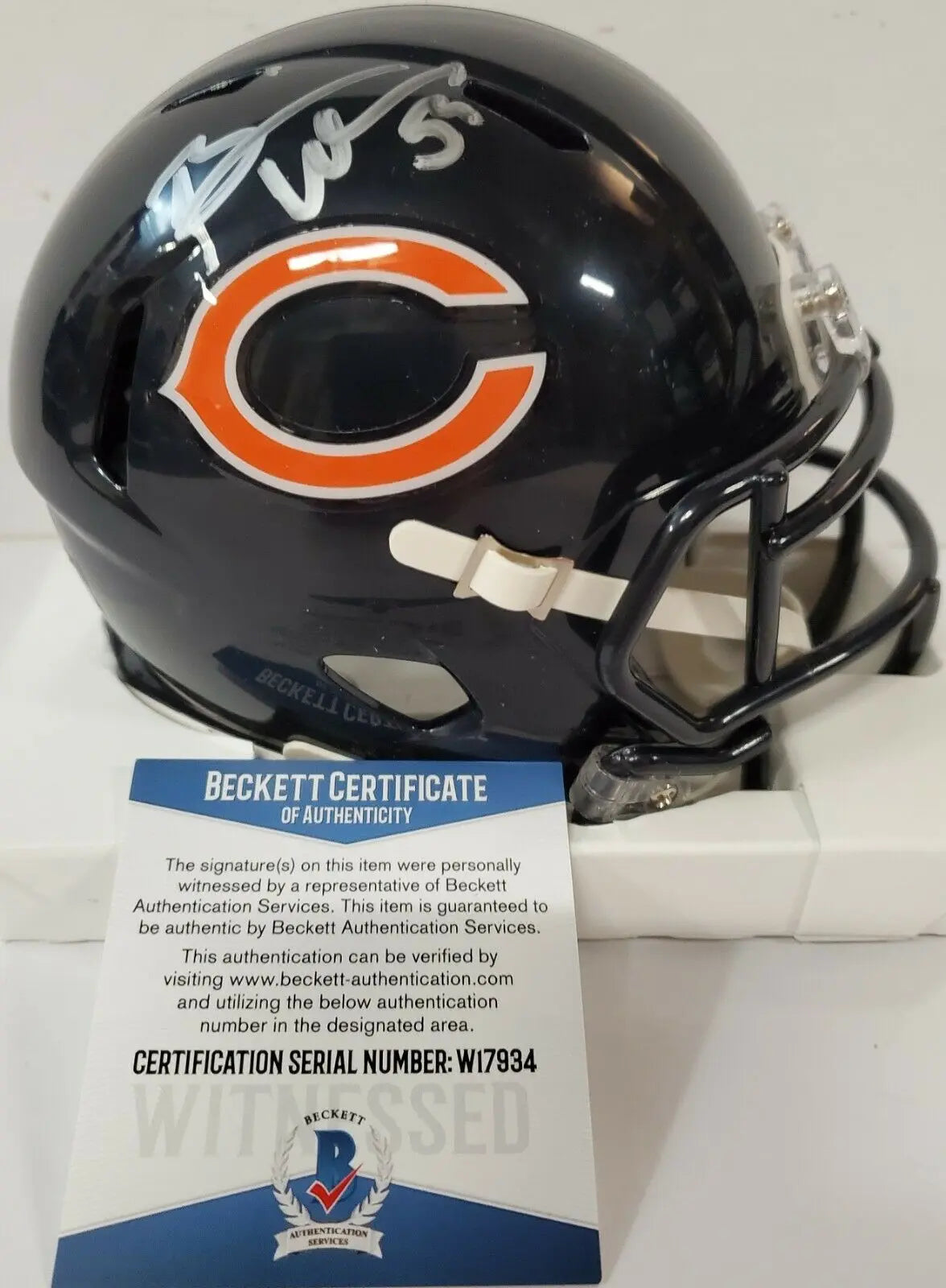 Brian Urlacher Signed Chicago Bears Speed Mini Helmet Beckett Coa – MVP  Authentics