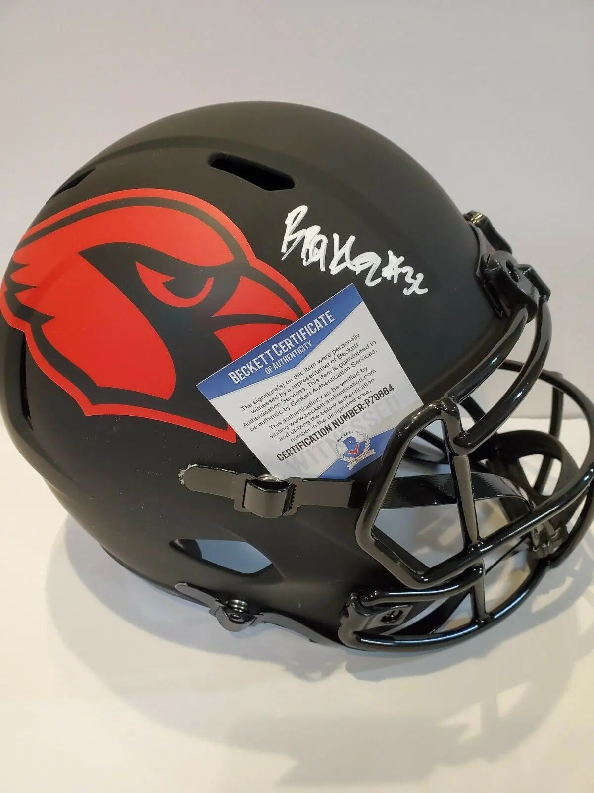 Budda Baker Arizona Cardinals Full Size Eclipse Replica Helmet Beckett Coa