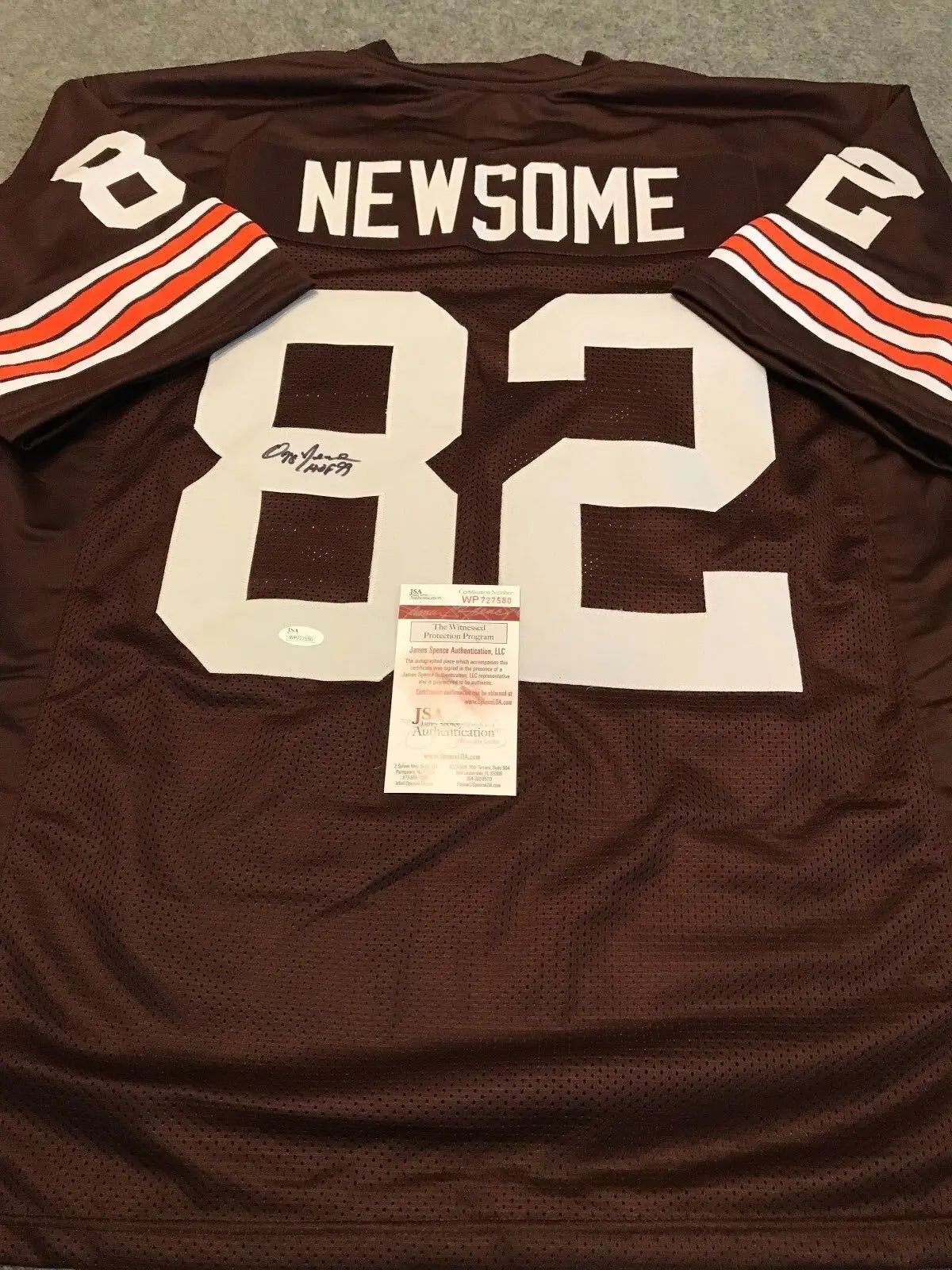 Ozzie Newsome Signed Jersey JSA