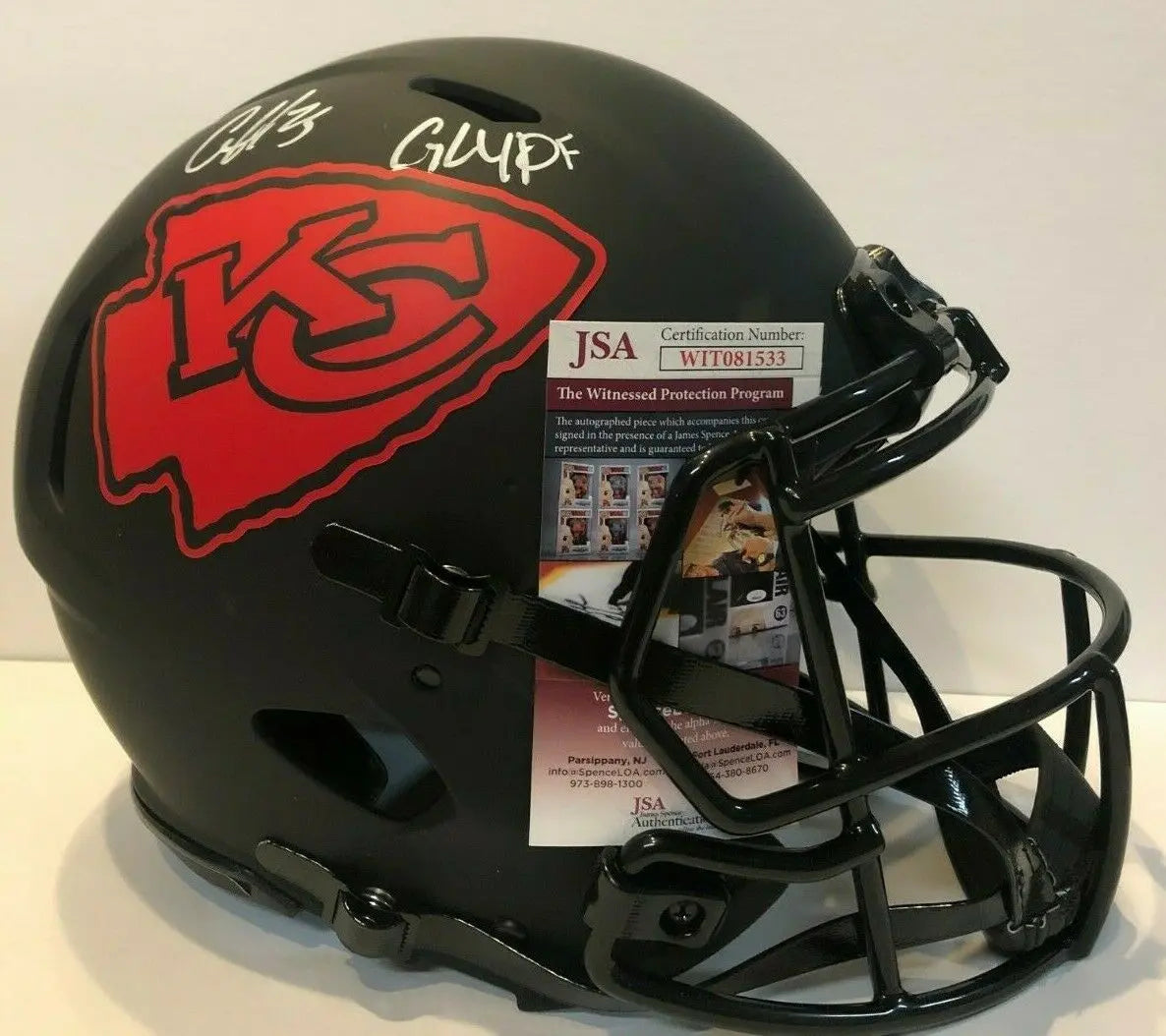 Clyde Edwards Helaire Signed Kansas City Chiefs Speed Eclipse NFL Mini Helmet