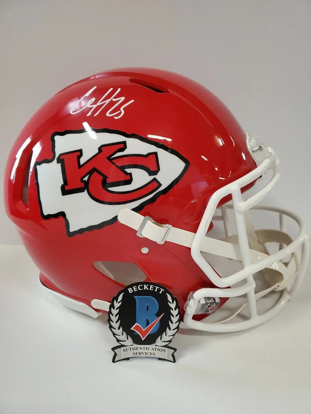 Clyde Edwards-Helaire Signed K.C. Chiefs Speed Authentic Full Sz Helmet Bas  Coa
