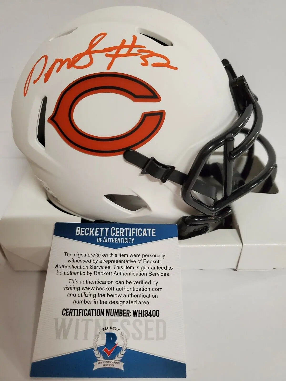 David Montgomery Signed Chicago Bears Lunar Eclipse Mini Helmet Becket –  MVP Authentics