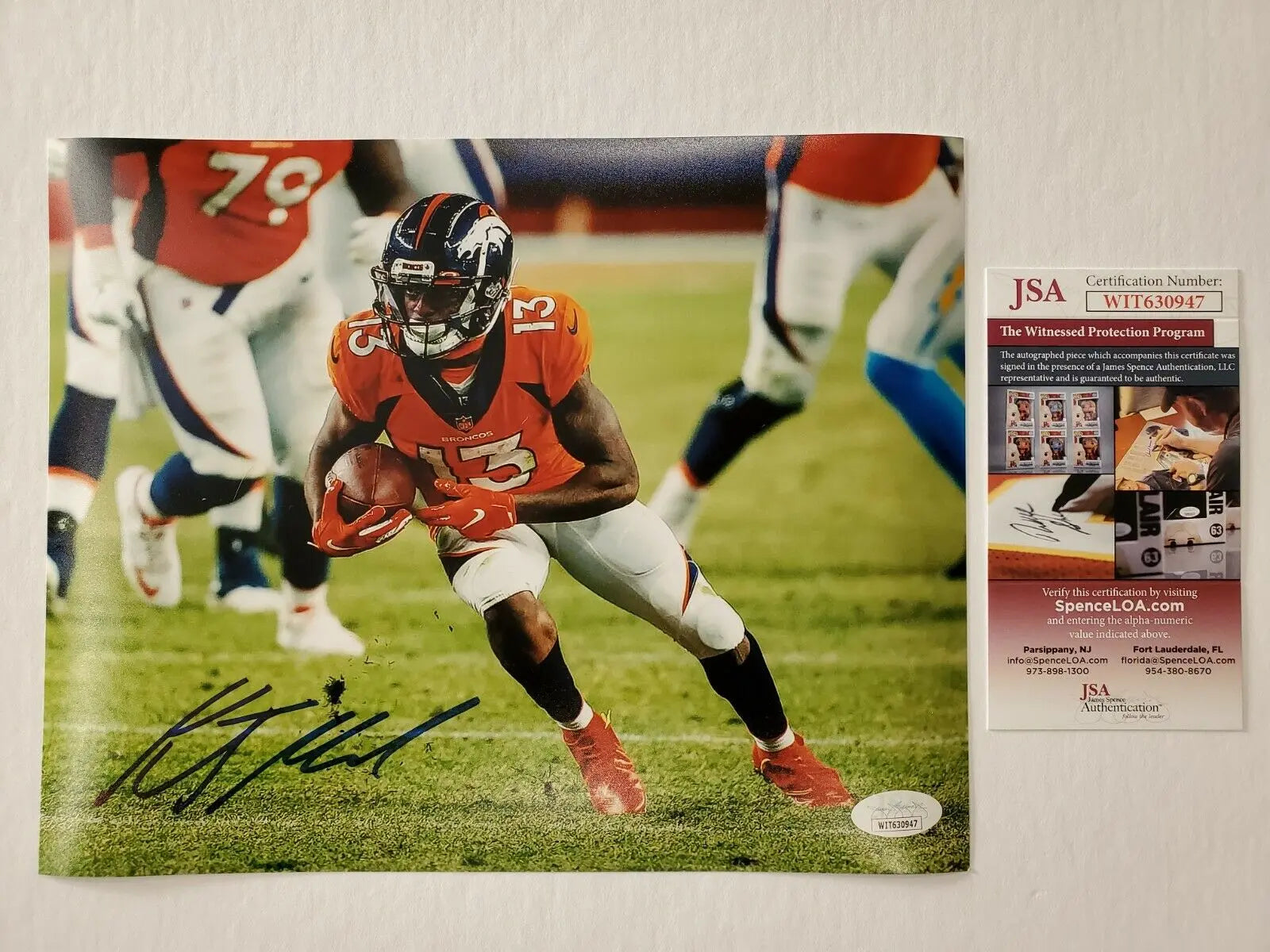 Denver Broncos Kj Hamler Autographed Signed 8X10 Photo Jsa Coa – MVP  Authentics