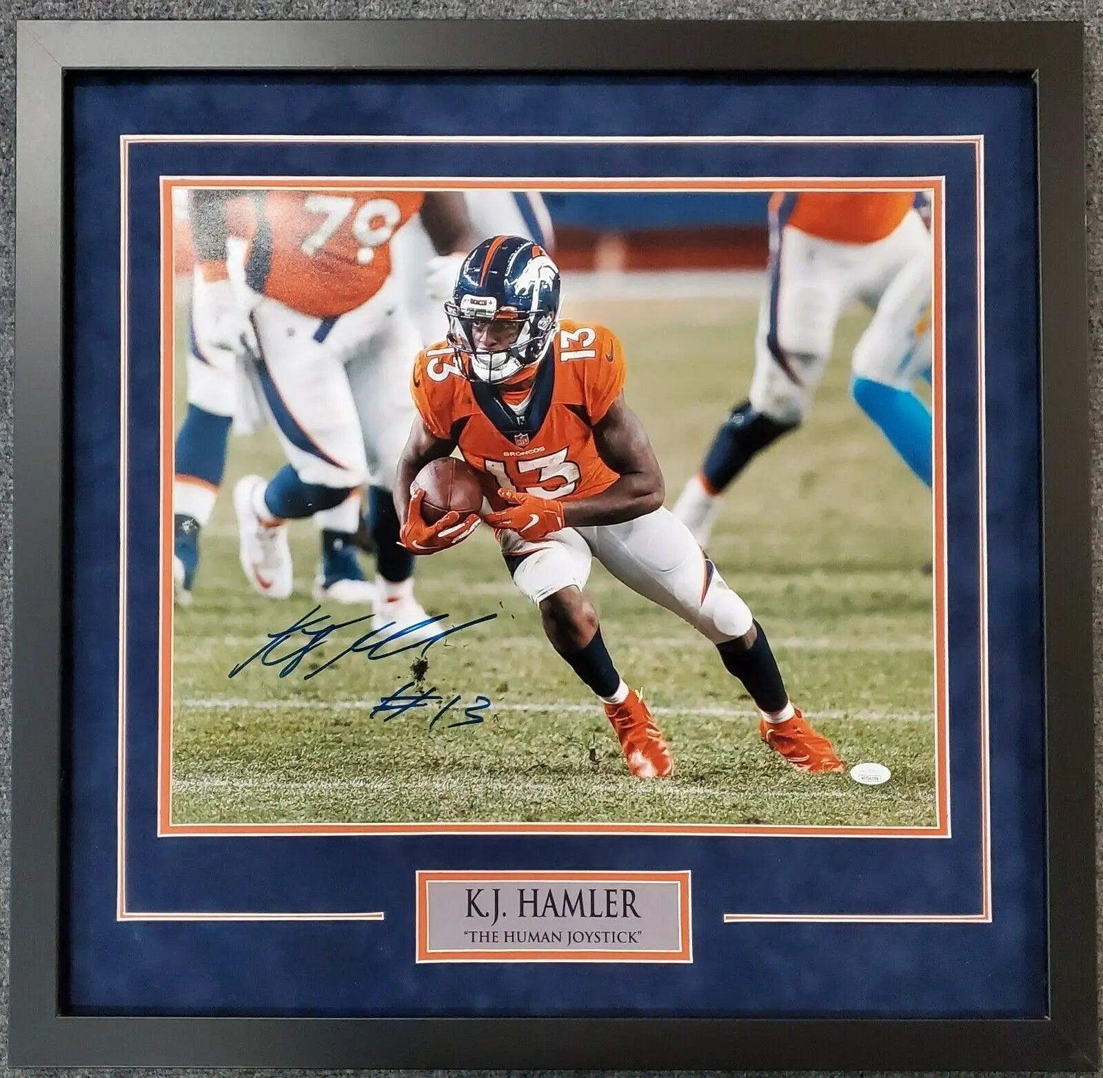 Denver Broncos Kj Hamler Framed Signed 16X20 Photo Jsa Coa – MVP Authentics