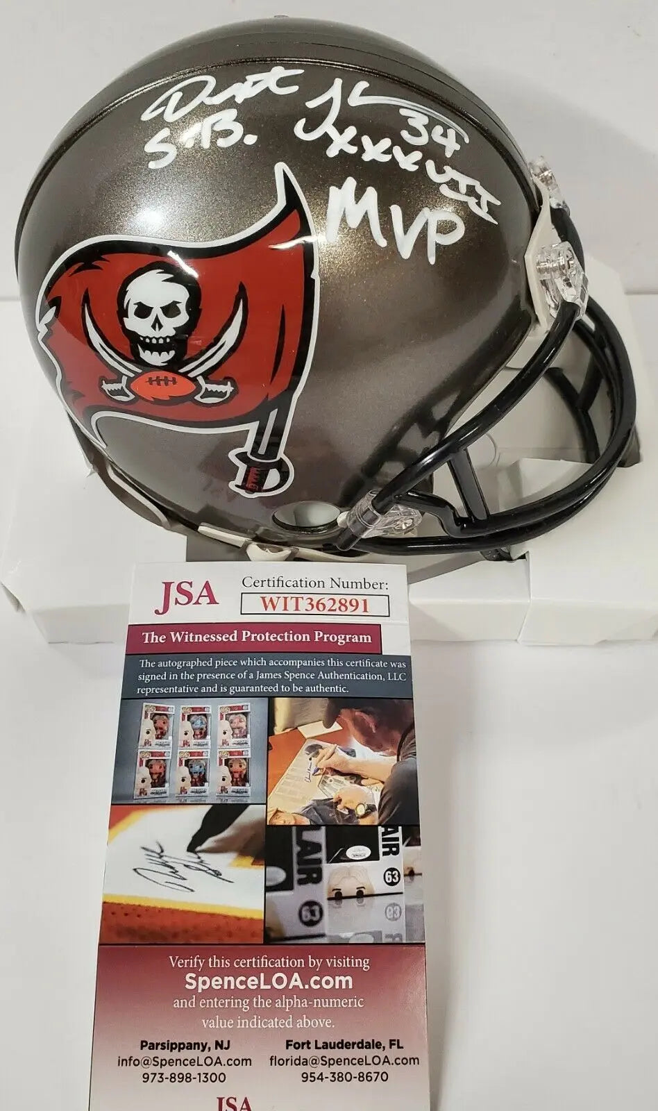 Autographed Buccaneers Mini Helmet