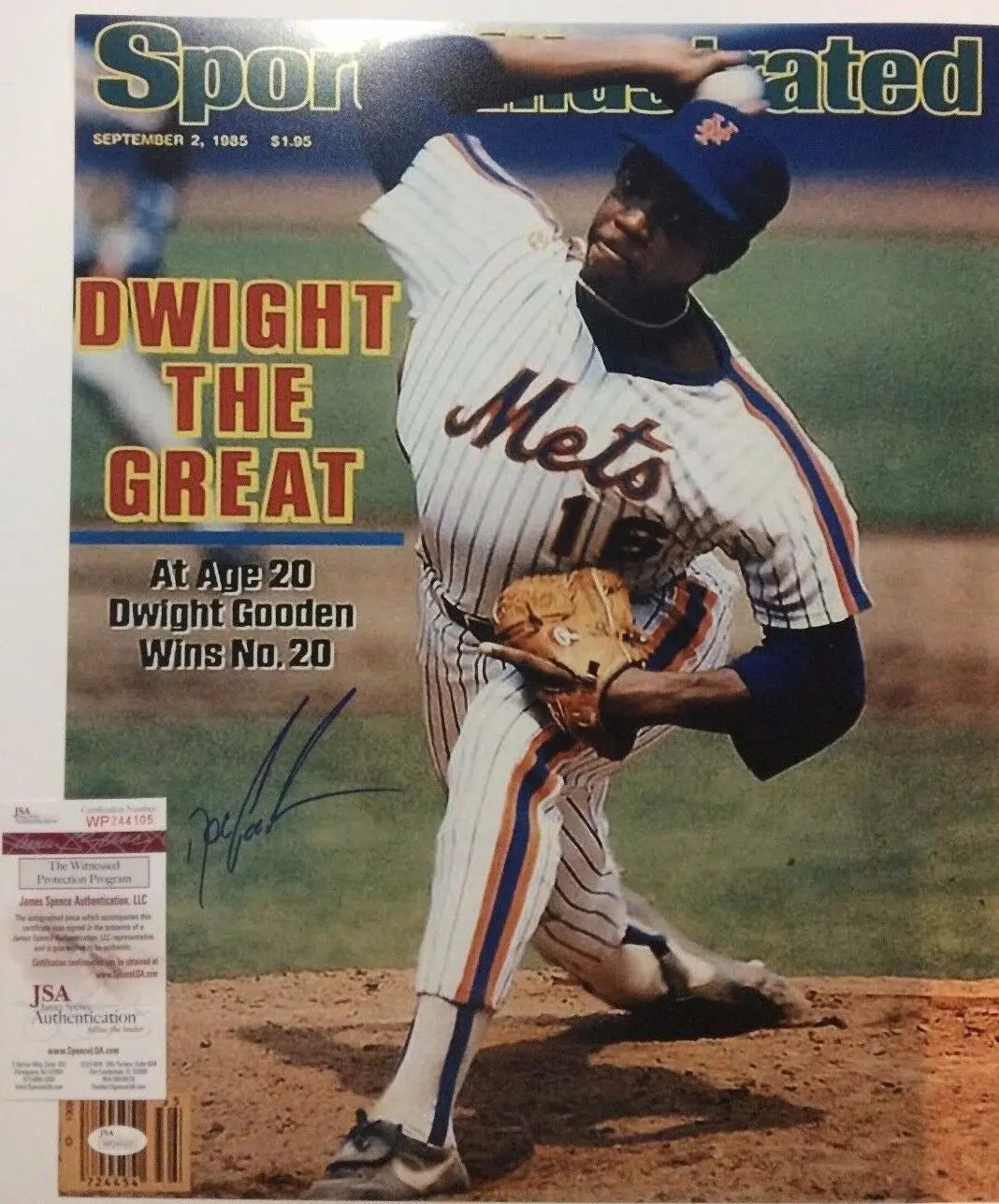 Dwight Gooden Autographed Signed N.Y. Mets 16X20 Photo Jsa Coa