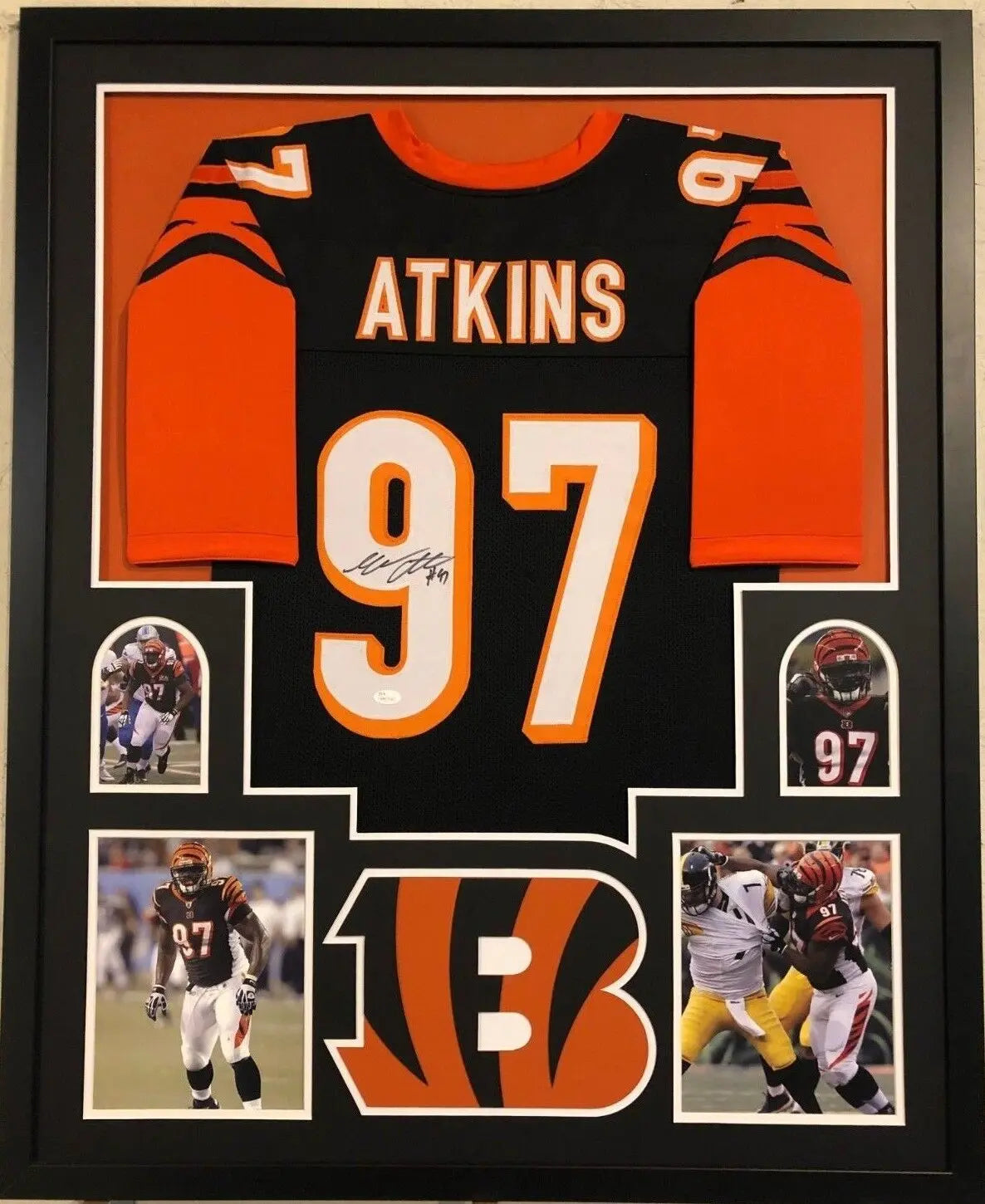 Framed Cincinnati Bengals Geno Atkins Autographed Signed Jersey Jsa Coa