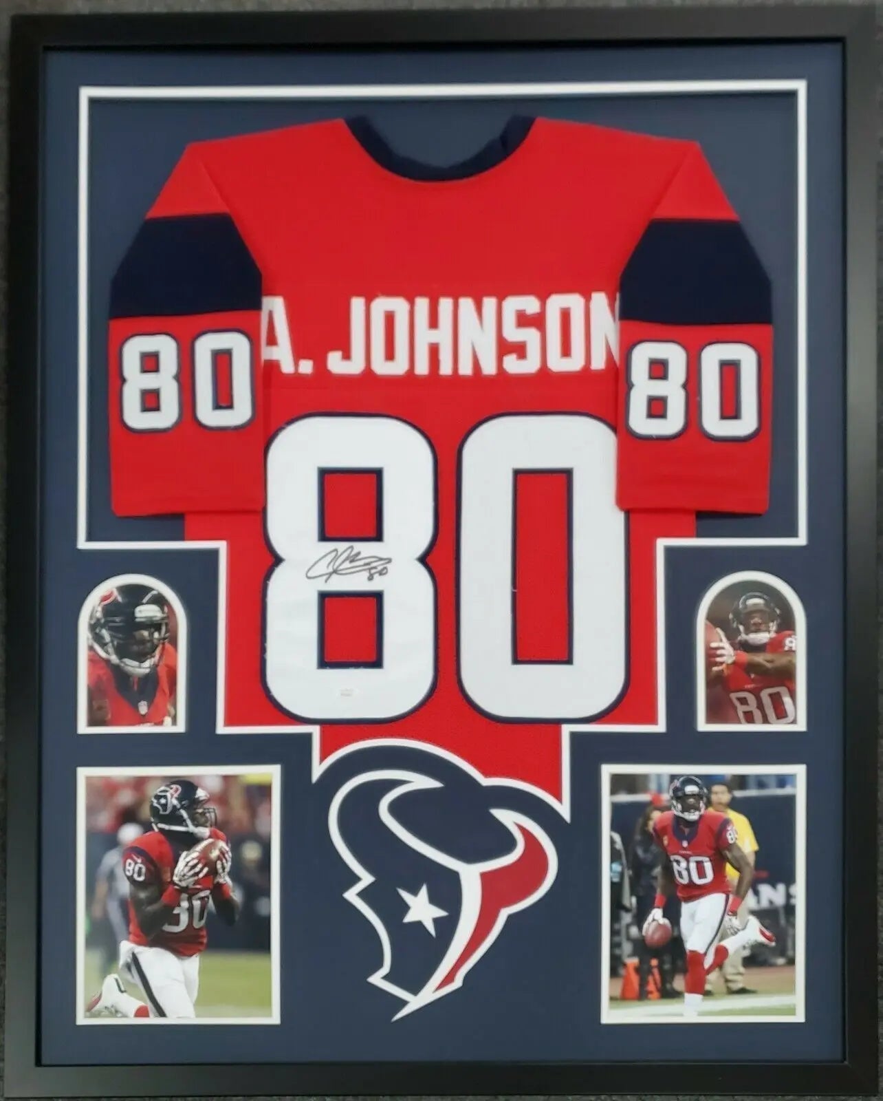 Houston Texans Black Framed Jersey Display Case