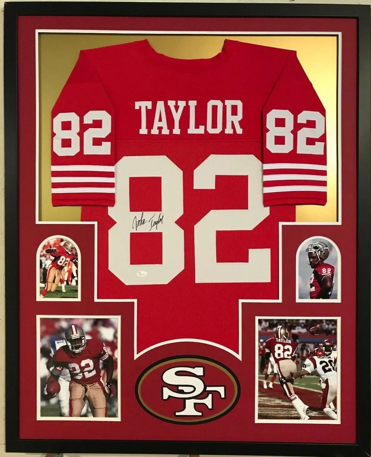 John Taylor #82 San Francisco 49ers 3x Super Bowl Champs Football (JSA)