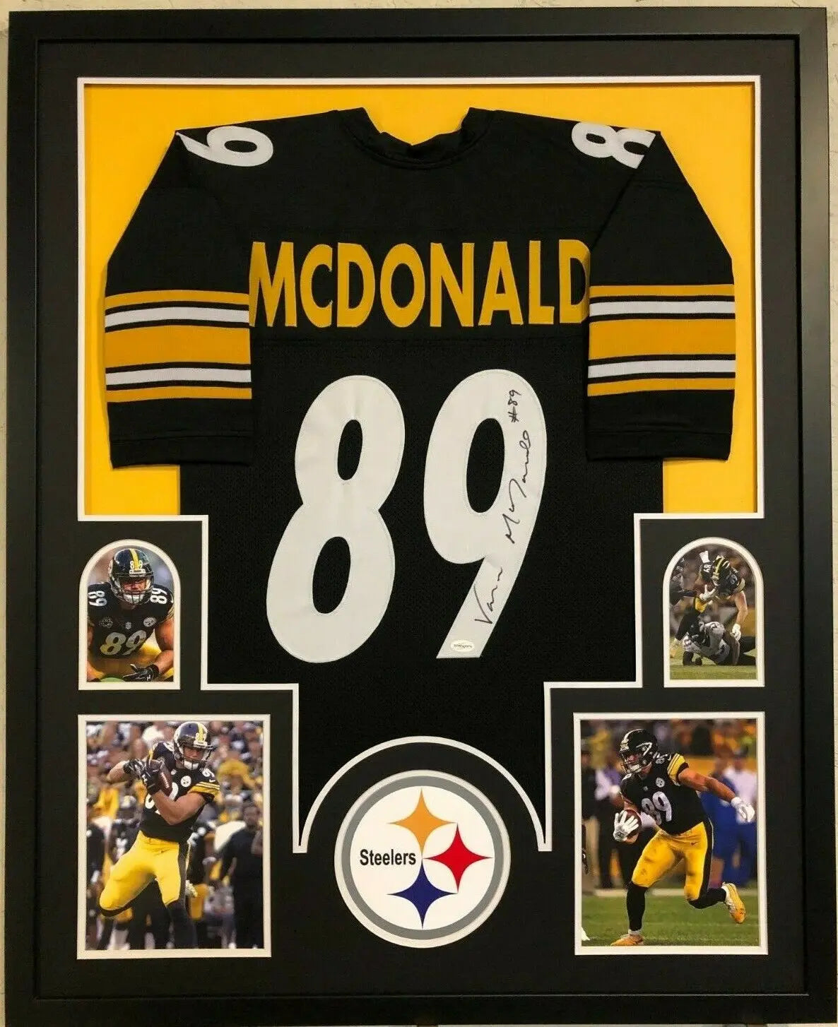 Devin Bush Autographed Signed Custom Framed Pittsburgh Steelers