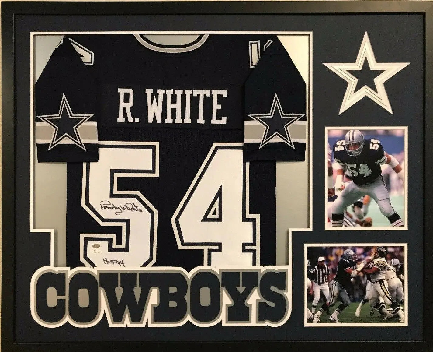 Framed Randy White Autographed Signed Inscribed Dallas Cowboys Jersey Jsa  Coa