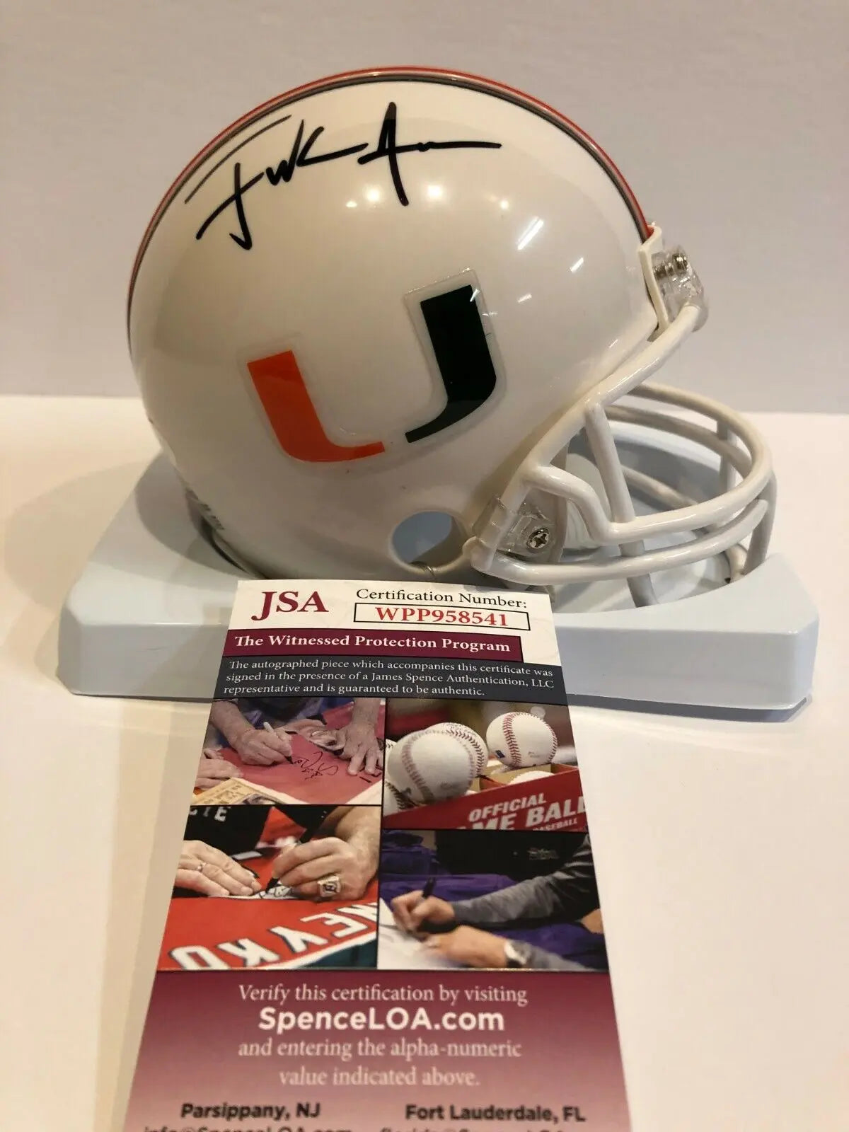 Frank Gore autographed Miami Hurricane Football - collectibles