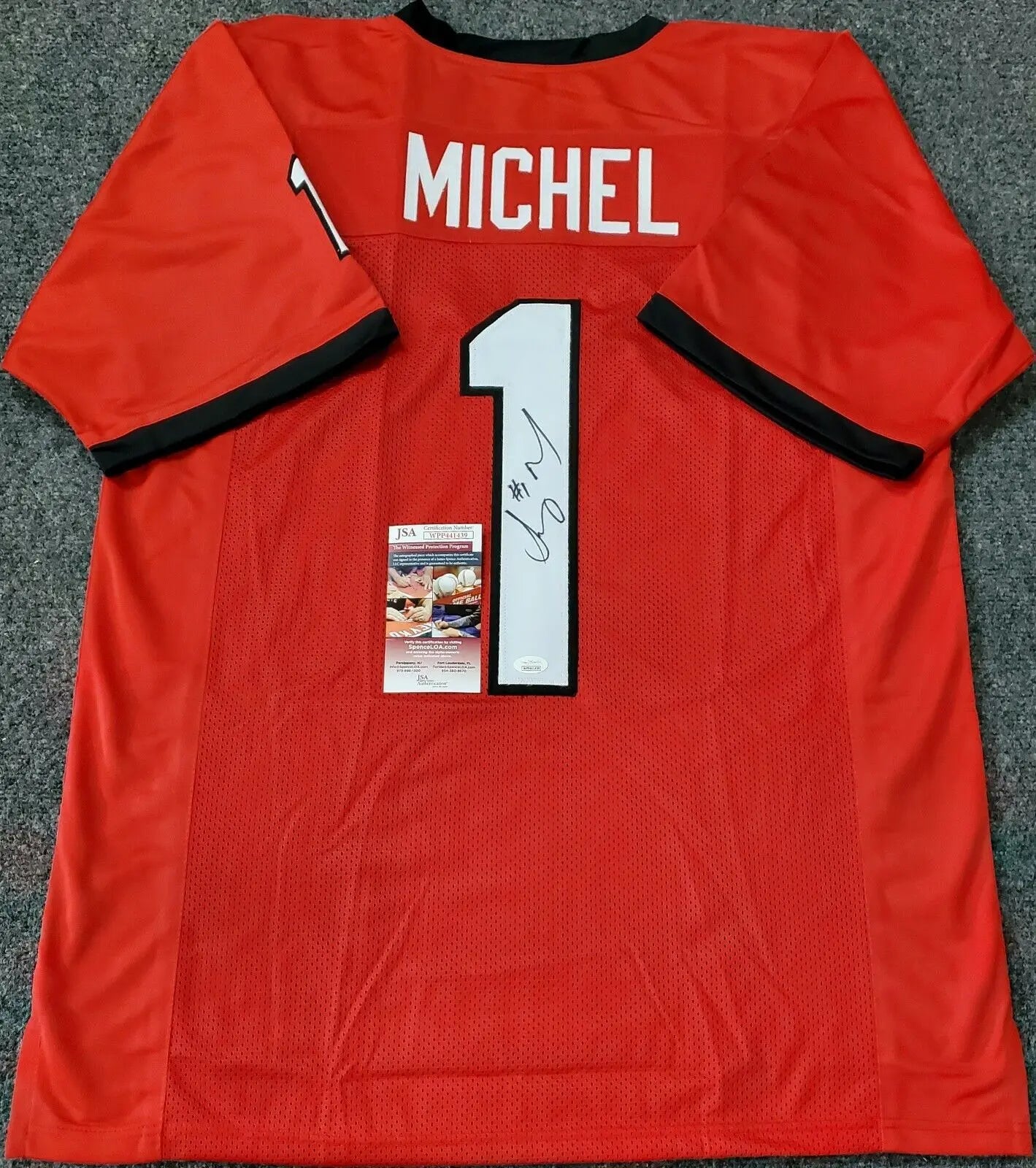 sony michel autographed jersey