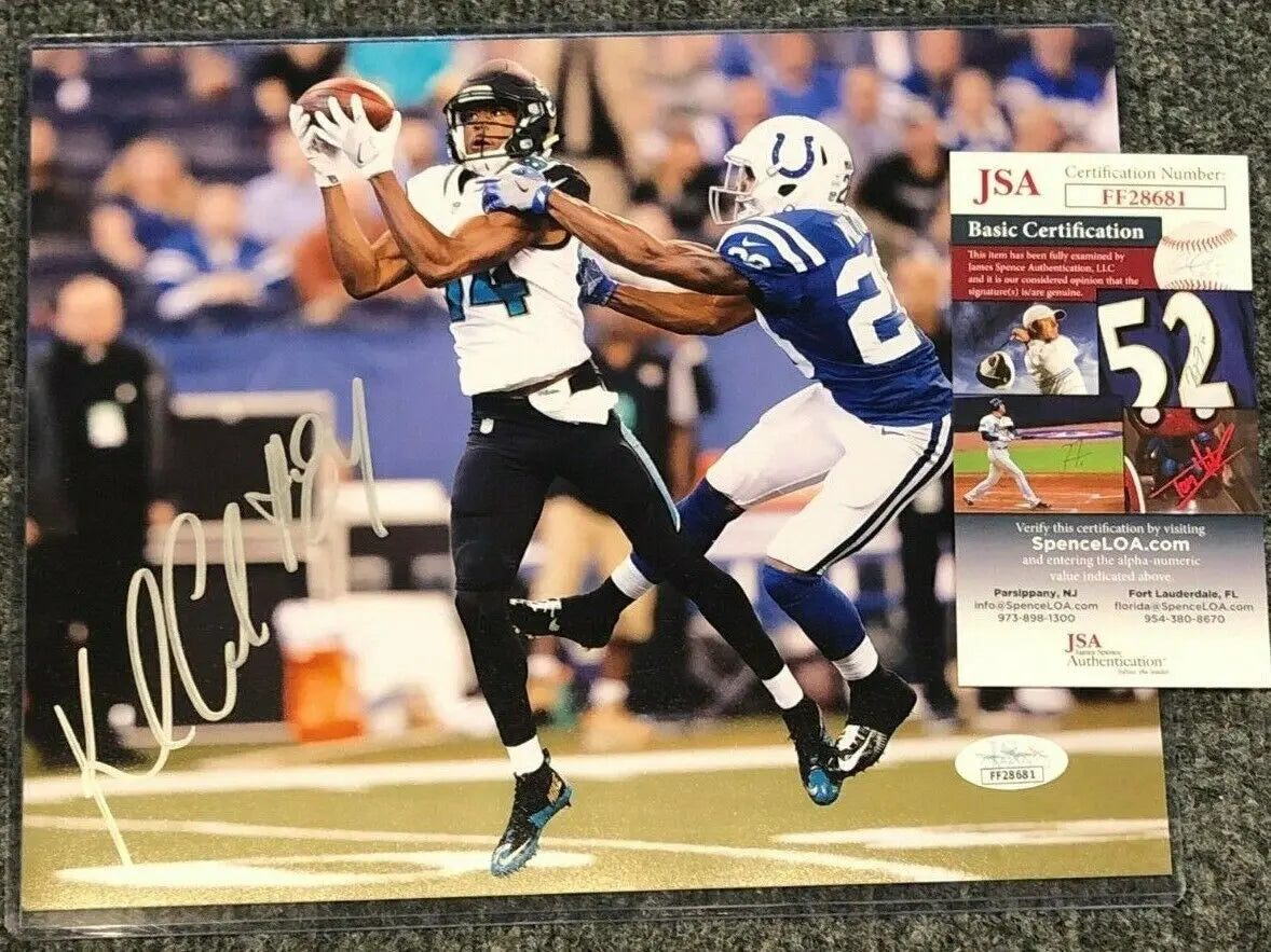 Jacksonville Jaguars Keelan Cole Autographed Signed 8X10 Photo Jsa