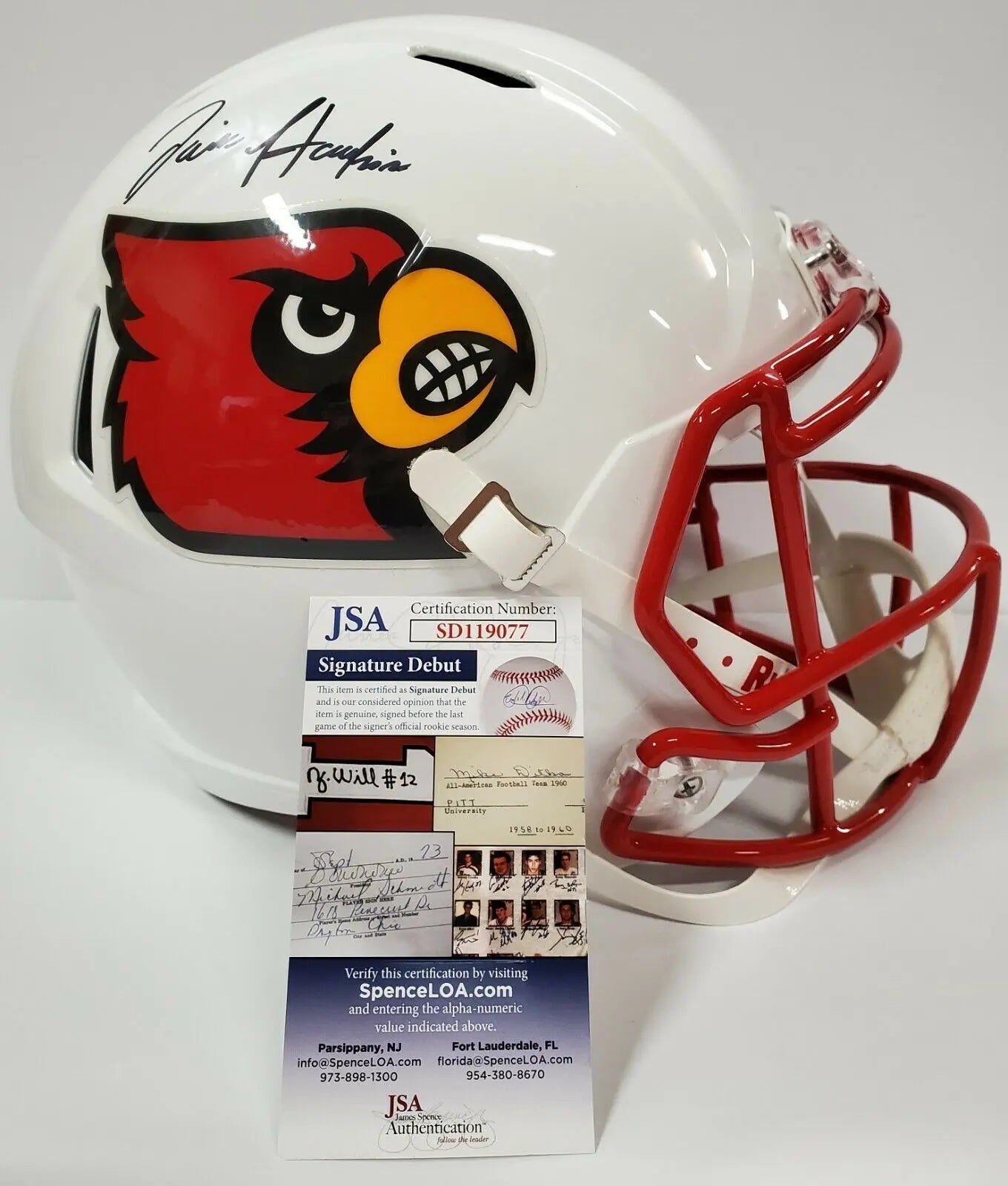 Louisville Cardinals Red Chrome Riddell SPEED Mini Helmet