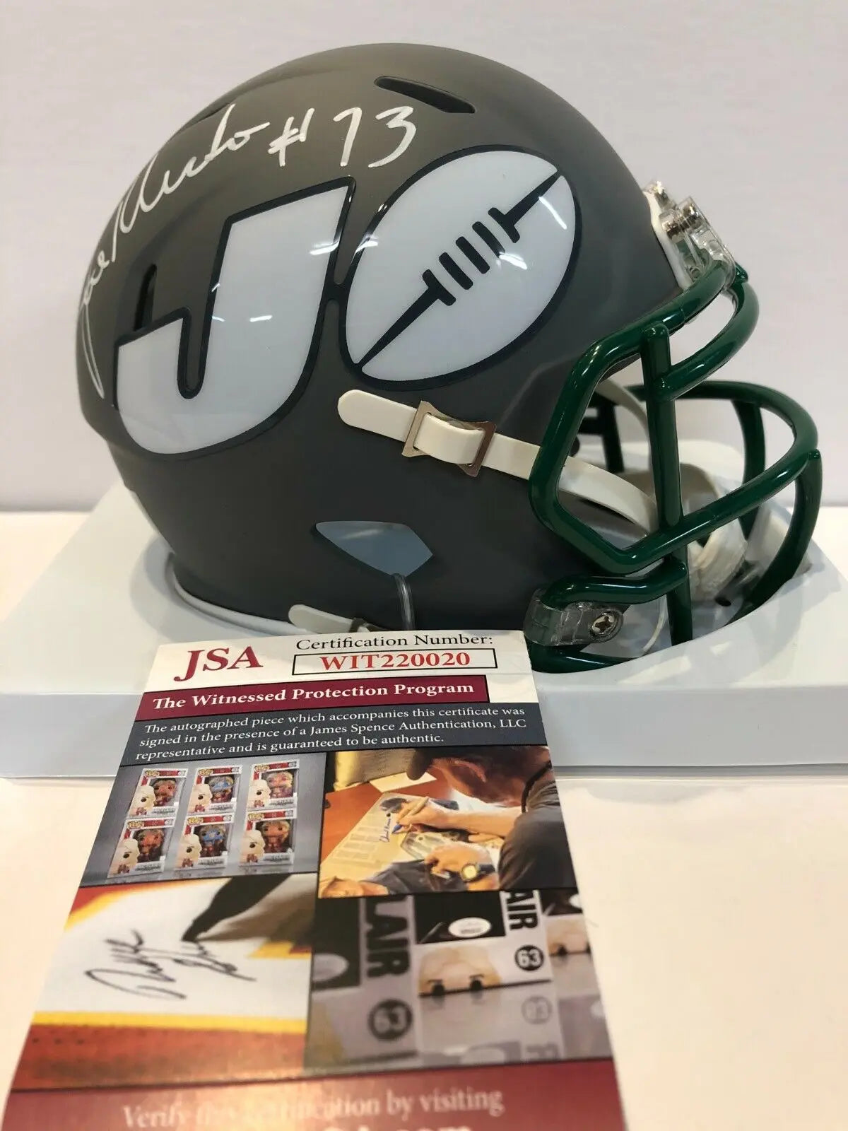 Joe Klecko Autographed Signed N.Y. Jets Amp Mini Helmet Jsa Coa