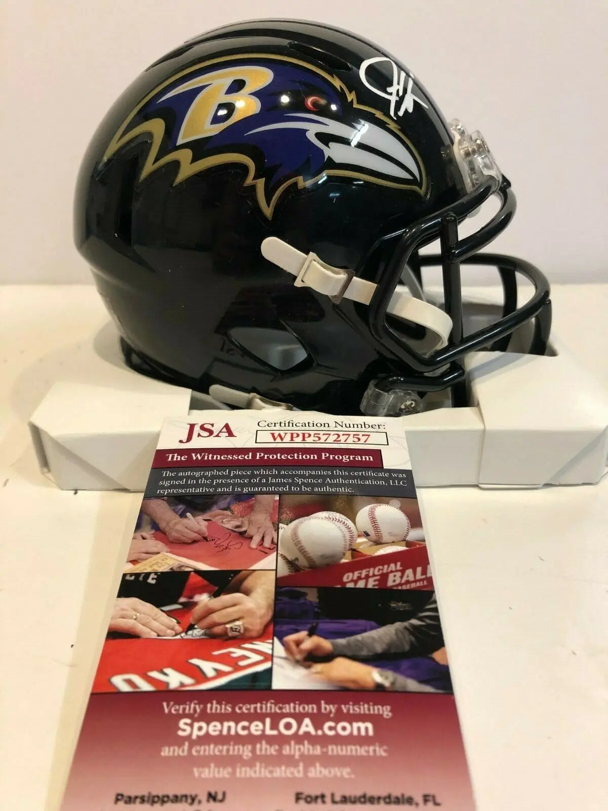 Baltimore Ravens Odafe Oweh Signed Full Size Lunar Replica Helmet Jsa – MVP  Authentics