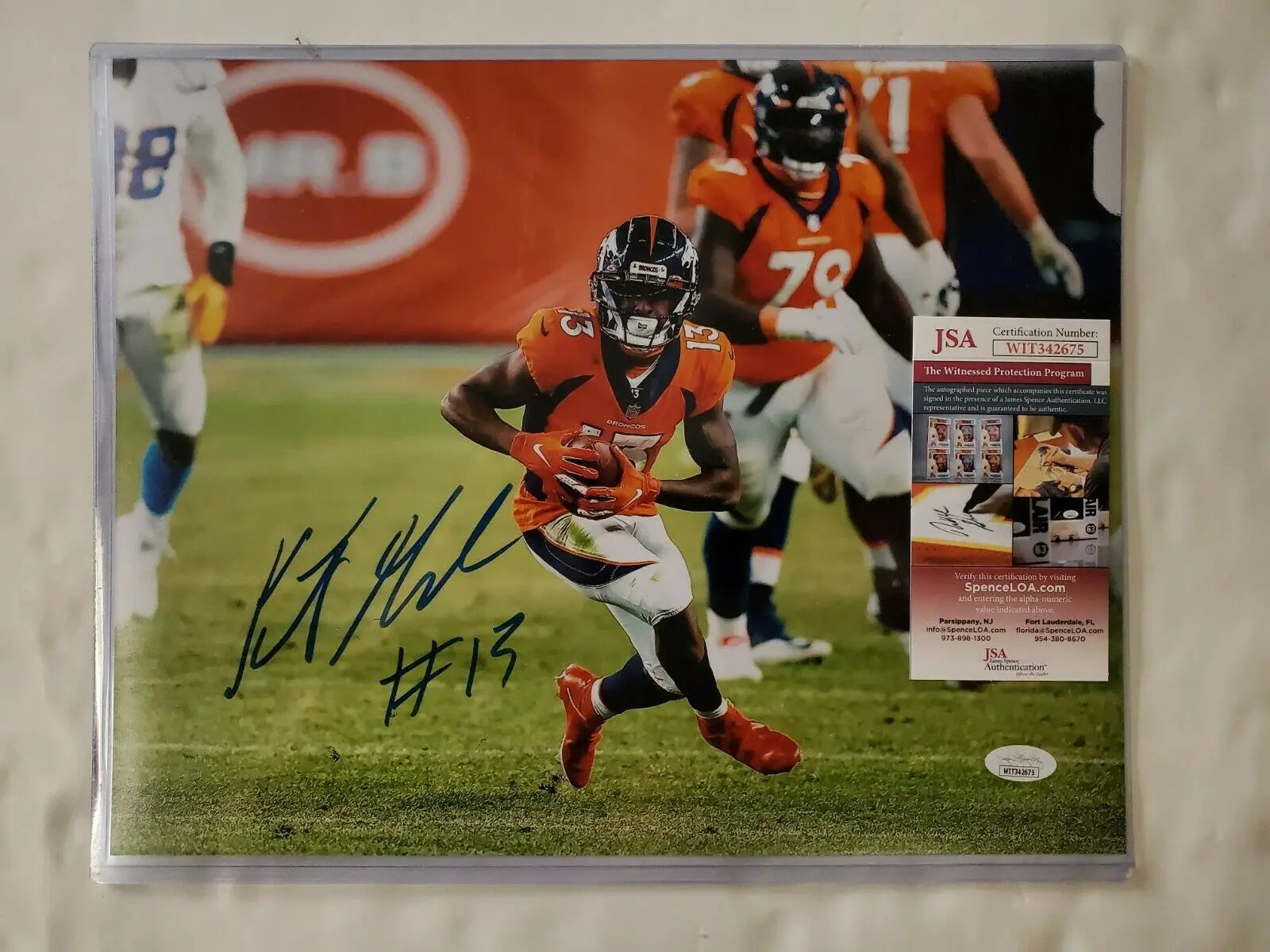 DaeSean Hamilton & K. J. Hamler Signed Broncos 11x14 Photo (JSA)