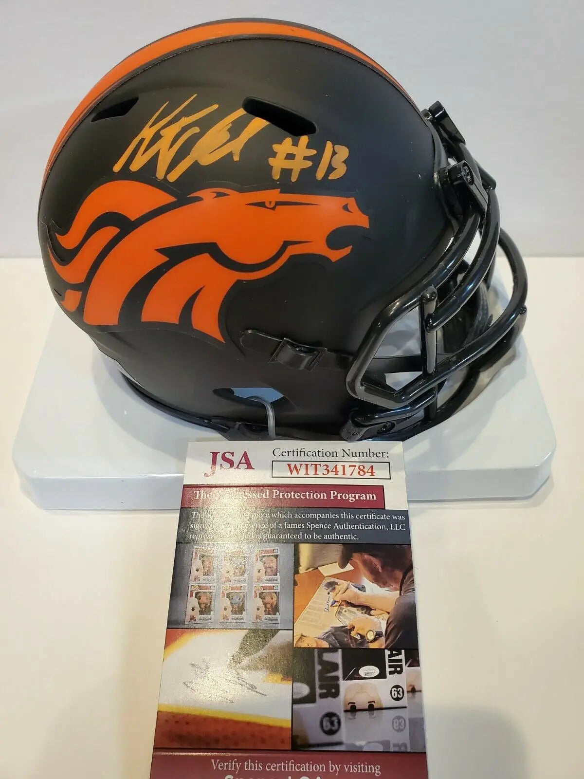 Kj Hamler Autographed Signed Denver Broncos Speed Mini Helmet Jsa Coa – MVP  Authentics