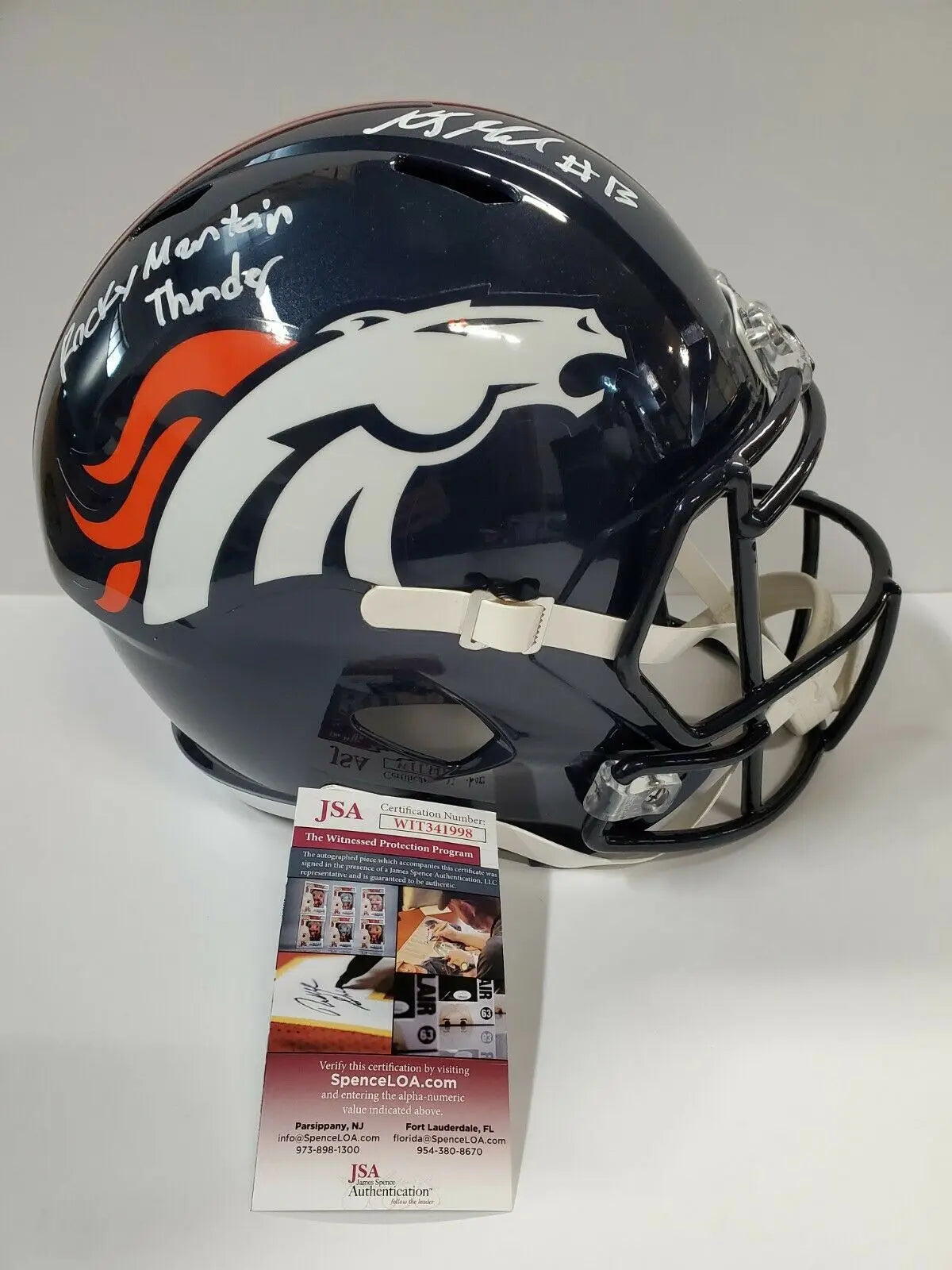 Kj Hamler Autographed Signed Denver Broncos Speed Mini Helmet Jsa