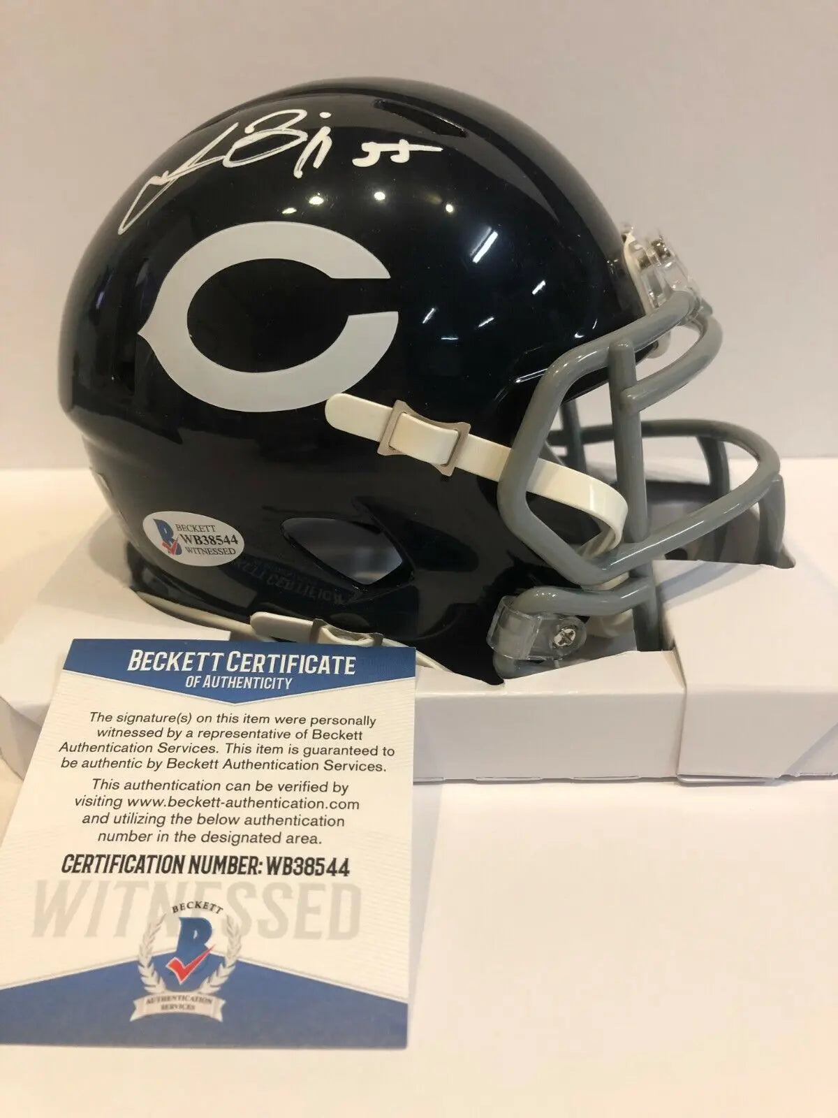 Mike Singletary Autographed Chicago Bears Eclipse Mini Helmet –