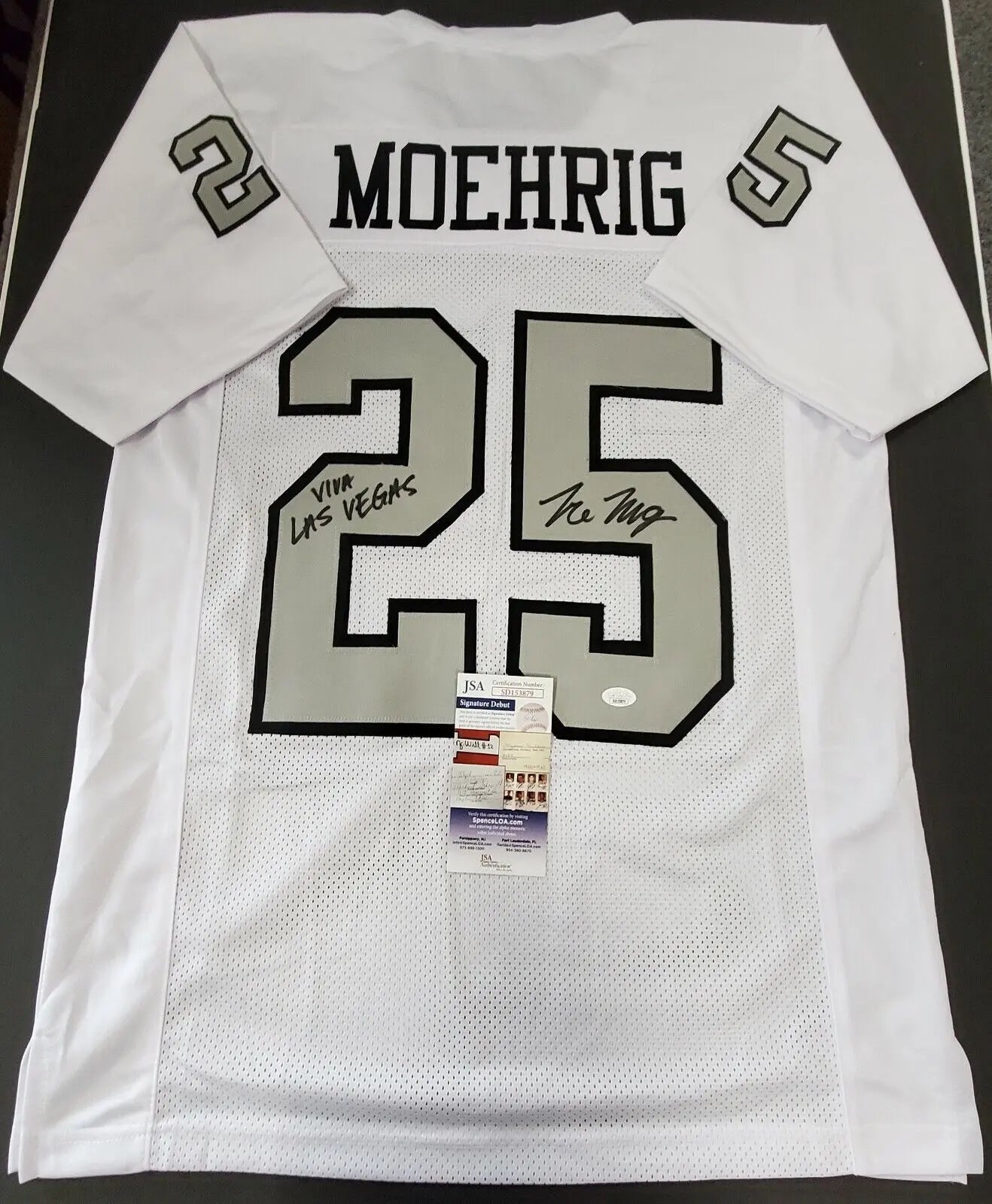 Trevon Moehrig Las Vegas Raiders Signed Autographed Custom Jersey JSA