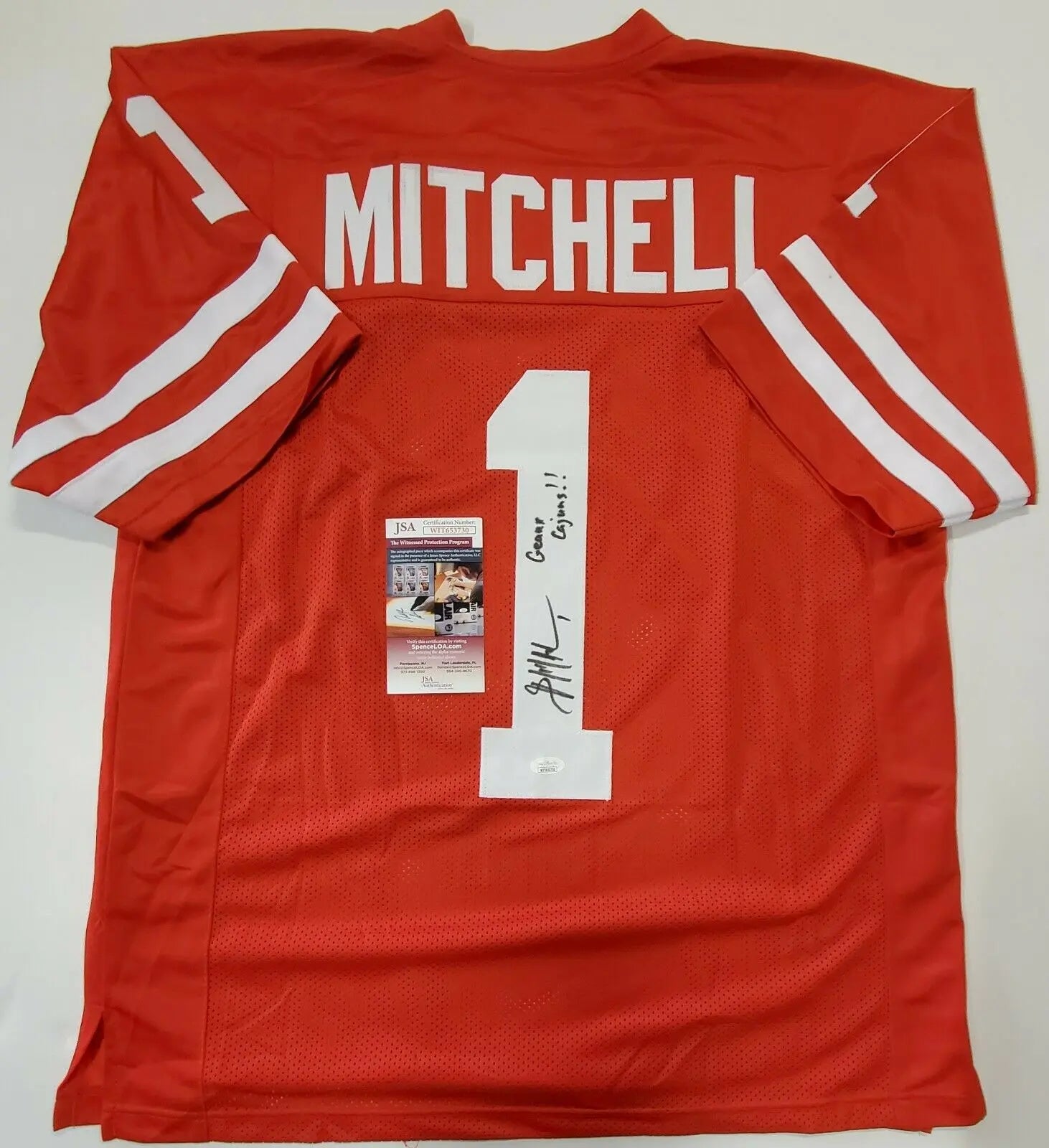 Brian Mitchell Signed & Inscribed Jersey - Custom Green