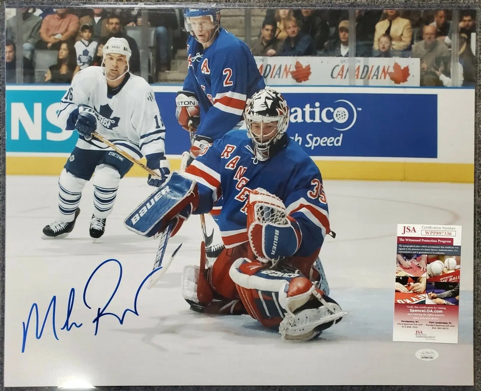 Mike Richter Autographed Signed New York Rangers 16X20 Photo Jsa Coa