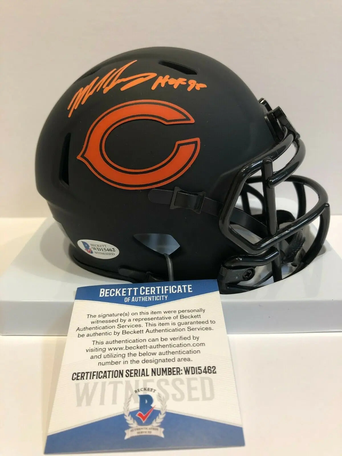 Mike Singletary Autographed Chicago Bears Eclipse Mini Helmet –