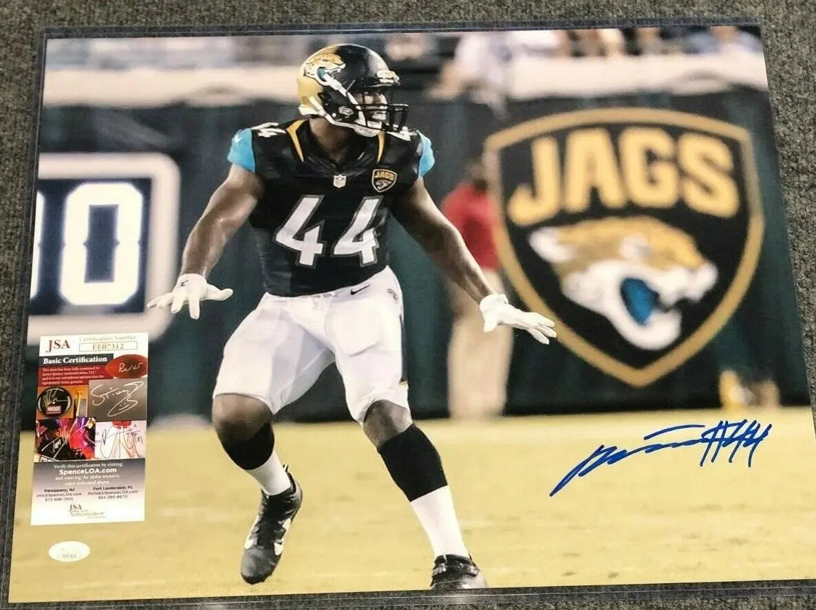 Myles Jack Framed Signed Jacksonville Jaguars 16X20 Photo Jsa Coa