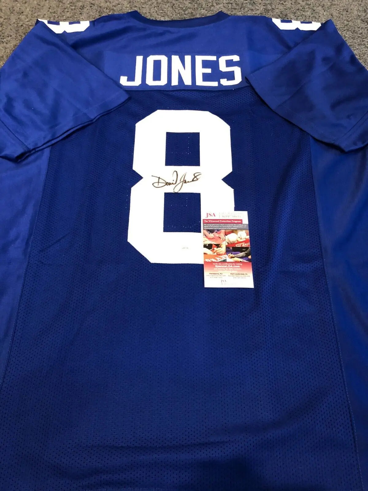 footballcollectible Daniel Jones Autographed New York Giants Jersey